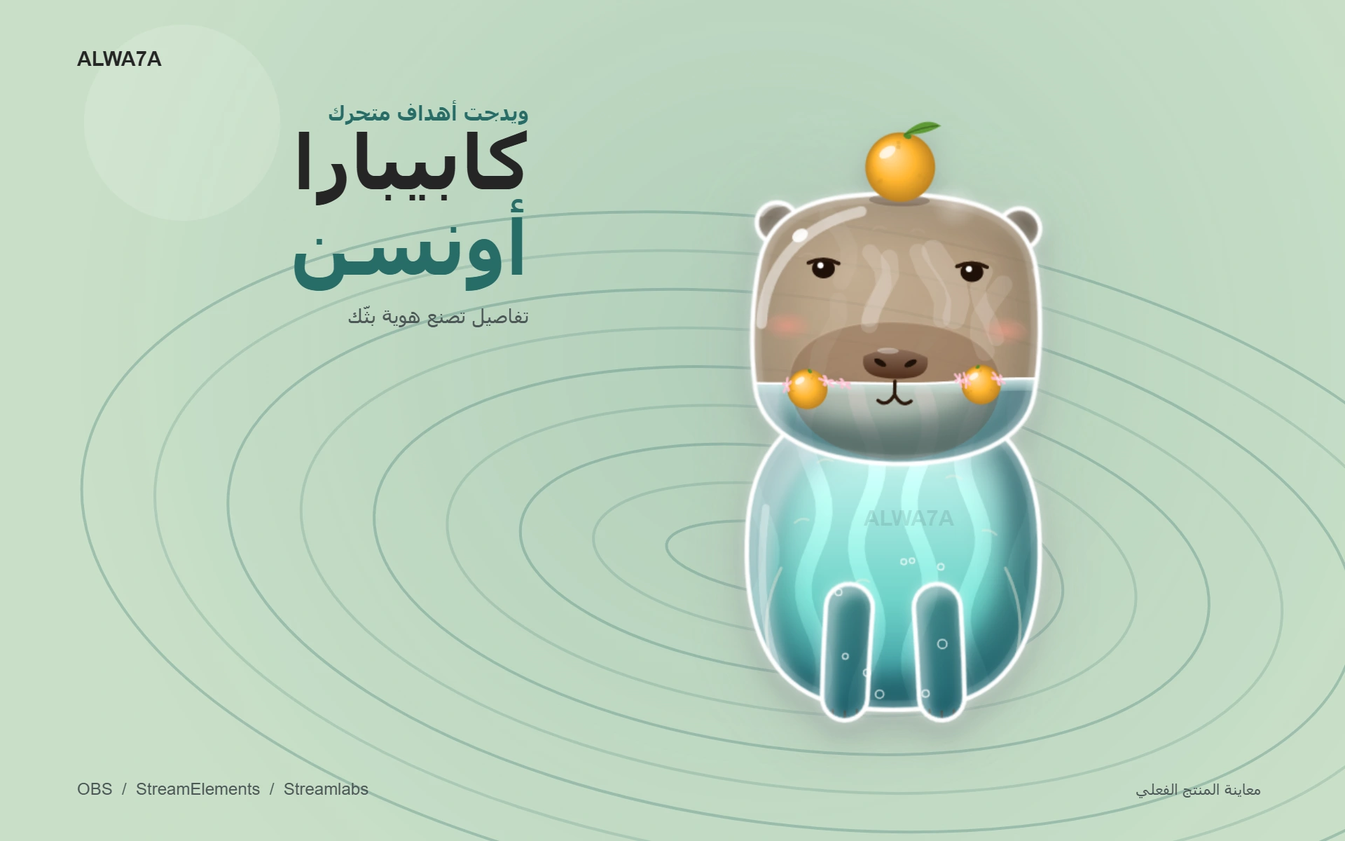 هدف الكابيبارا والينبوع — ويدجت متحرك