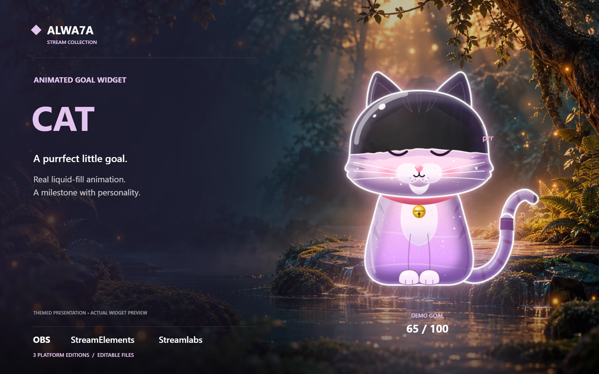 Cat — Animated Goal Widget