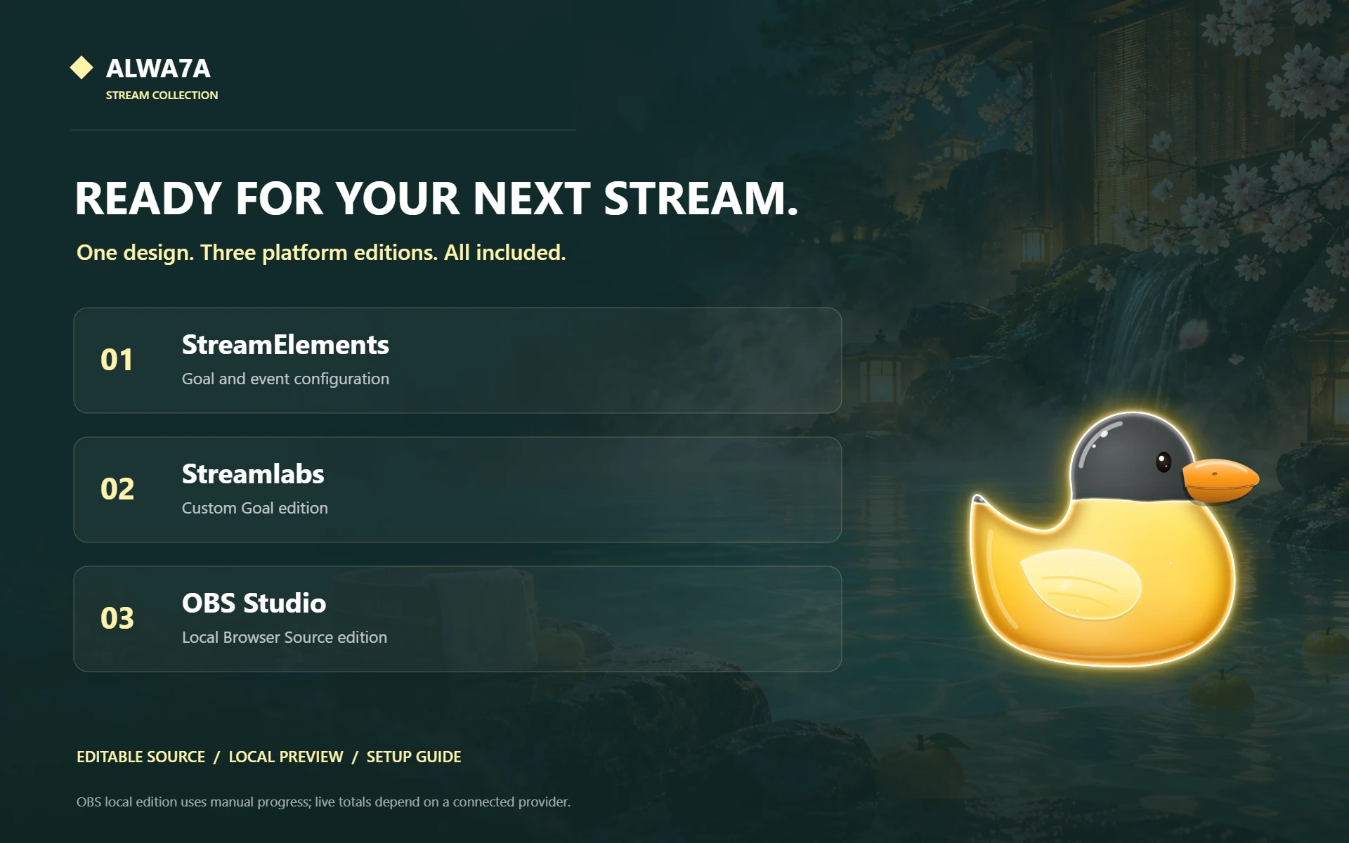 Duck — Included features and setup