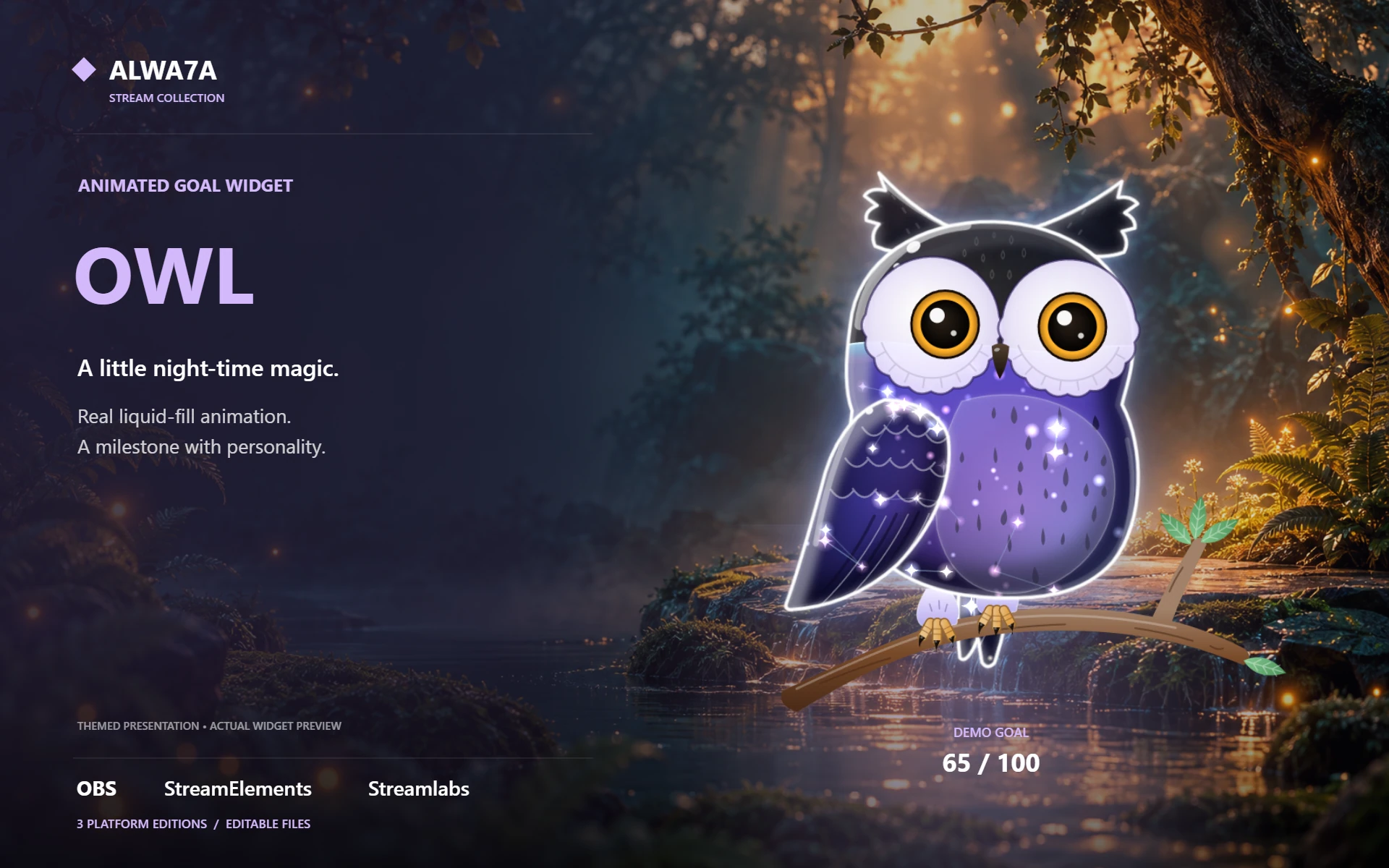 Owl — Animated Goal Widget