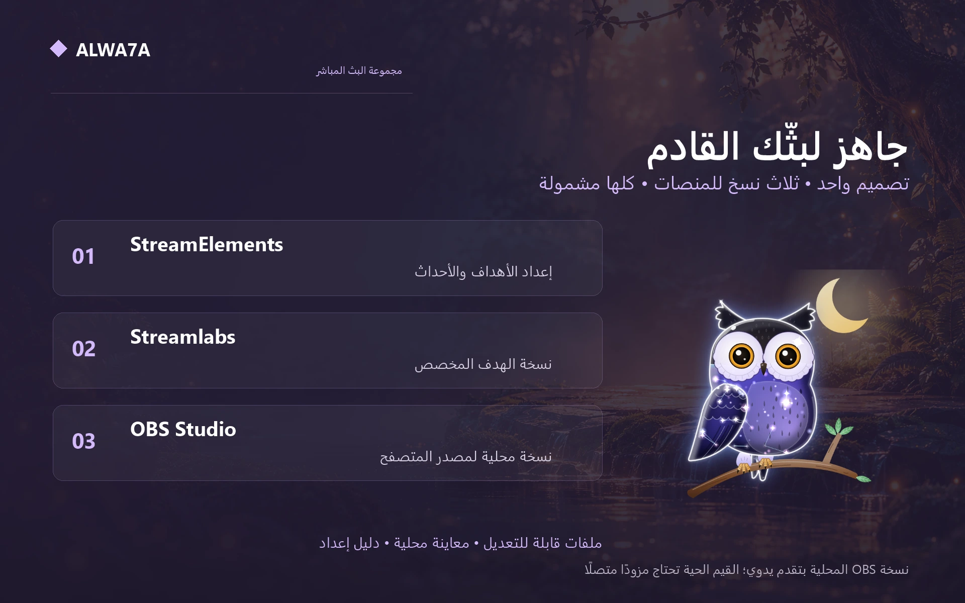 Owl — Included features and setup