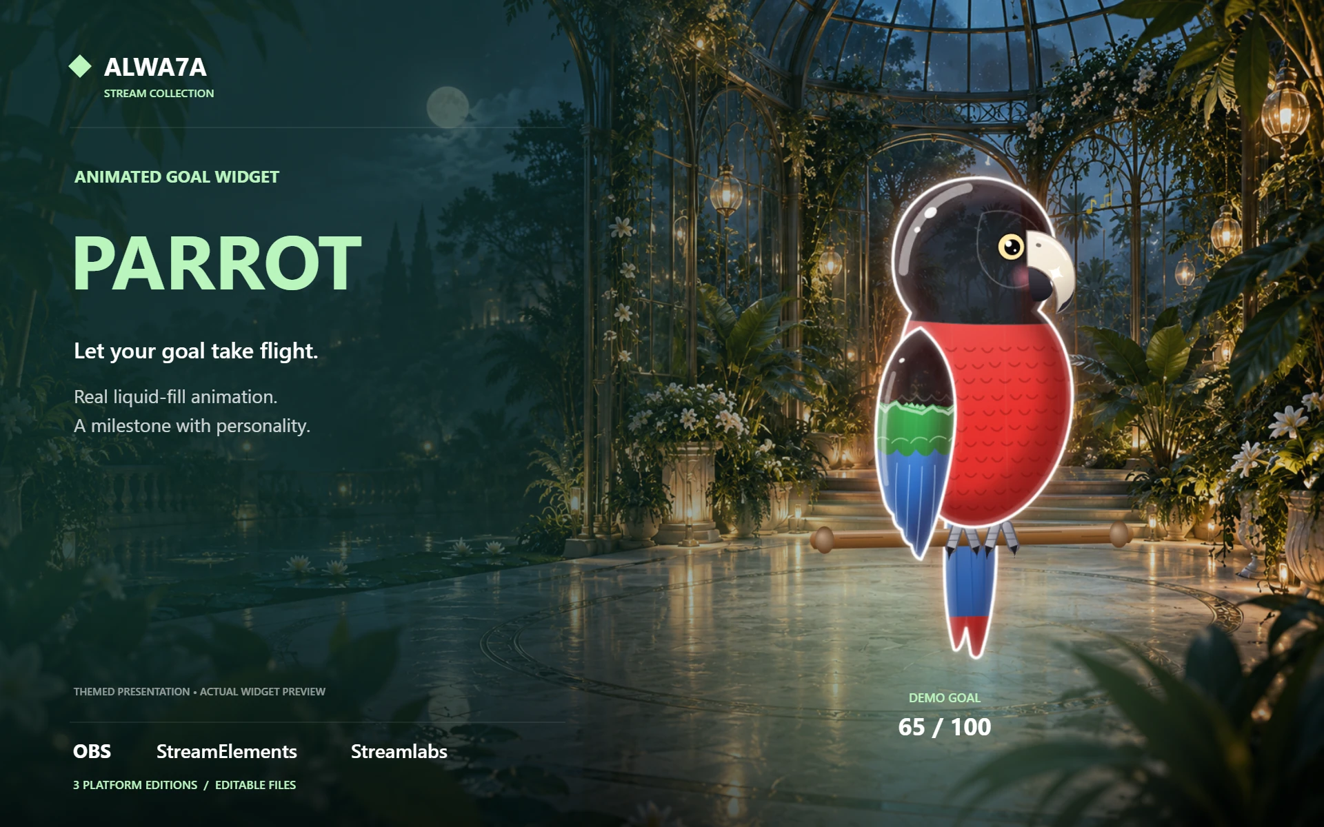 Parrot — Animated Goal Widget