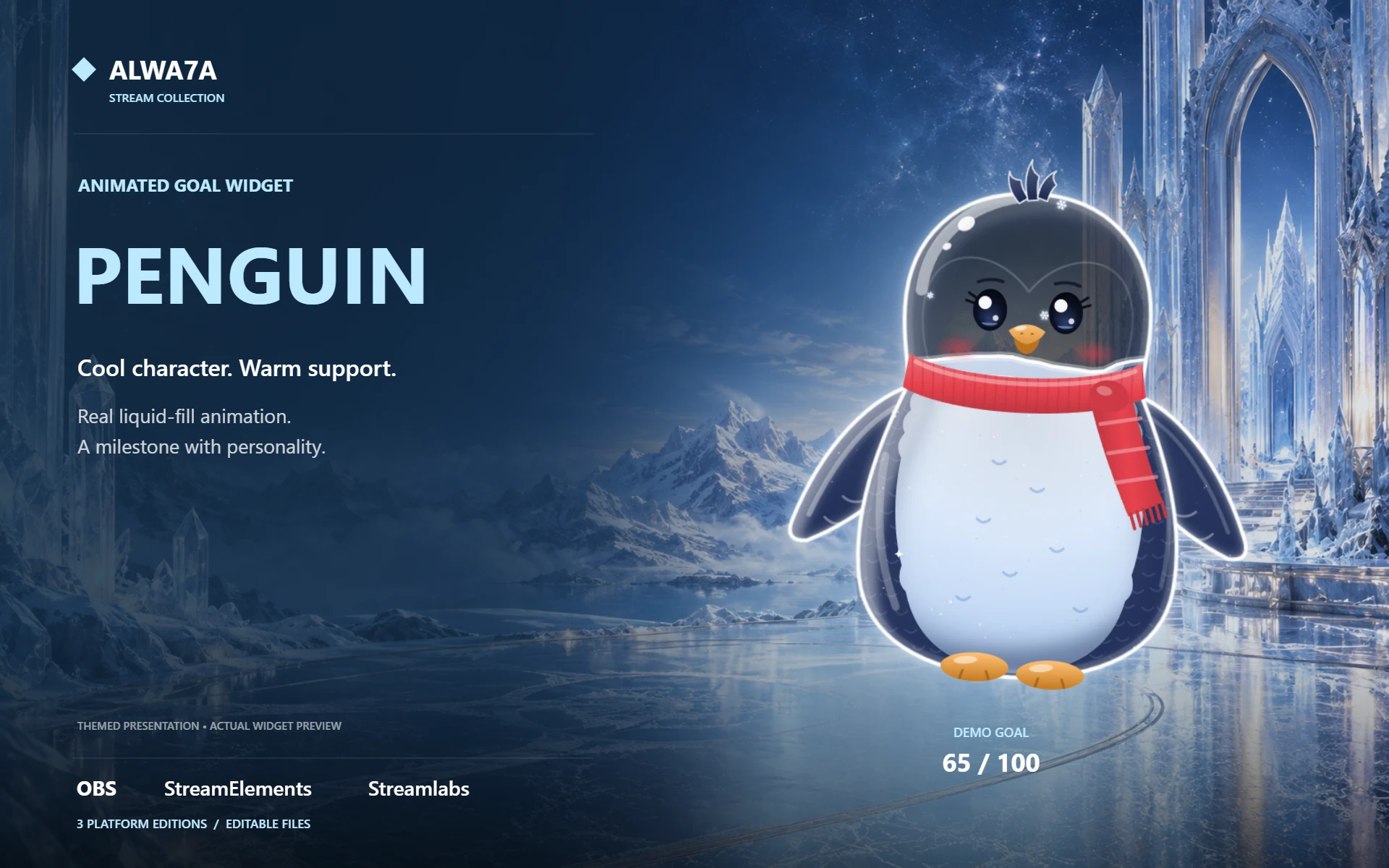 Penguin — Animated Goal Widget