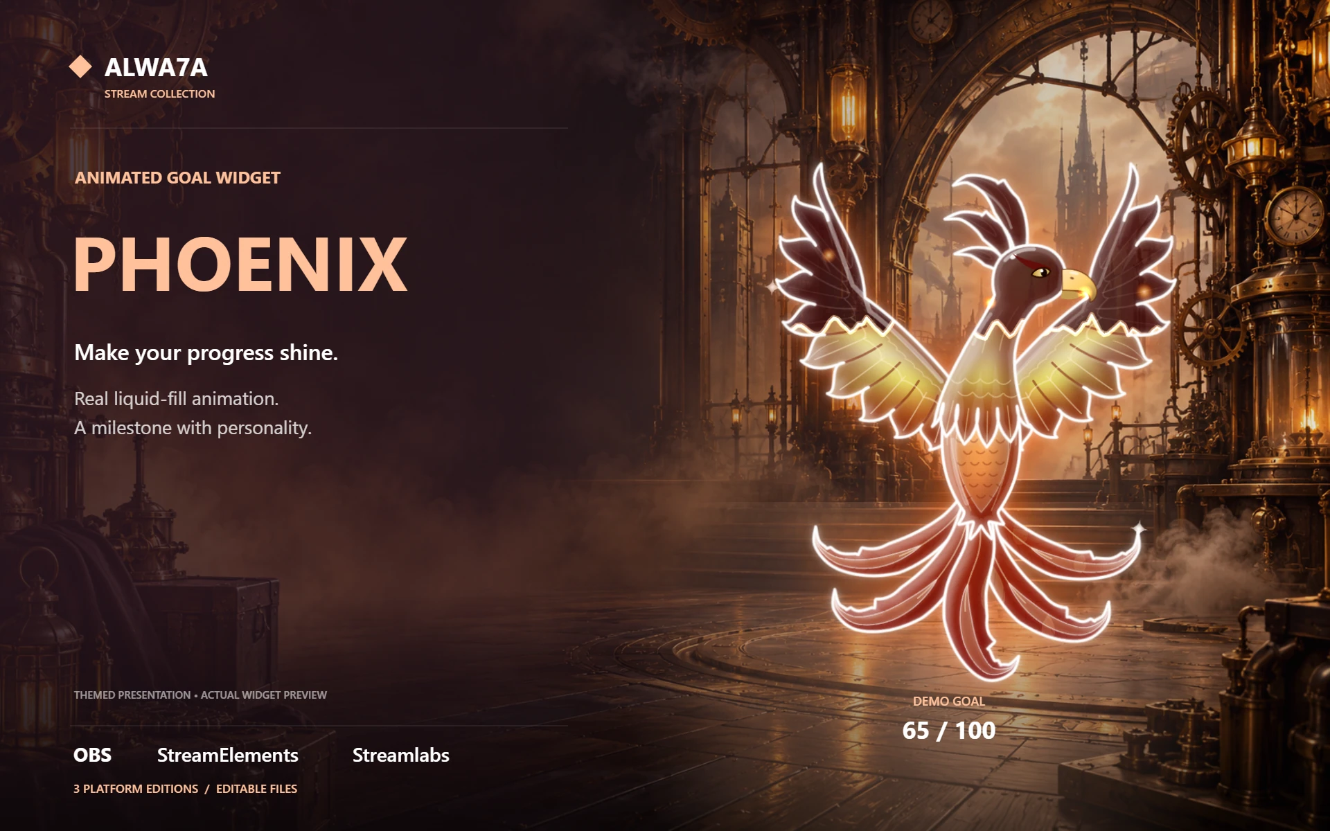 Phoenix — Animated Goal Widget