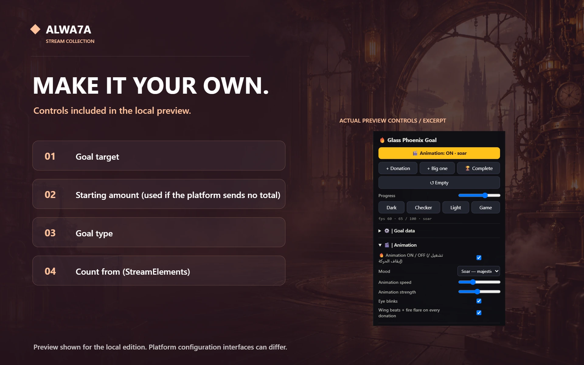Phoenix — Native preview customization controls