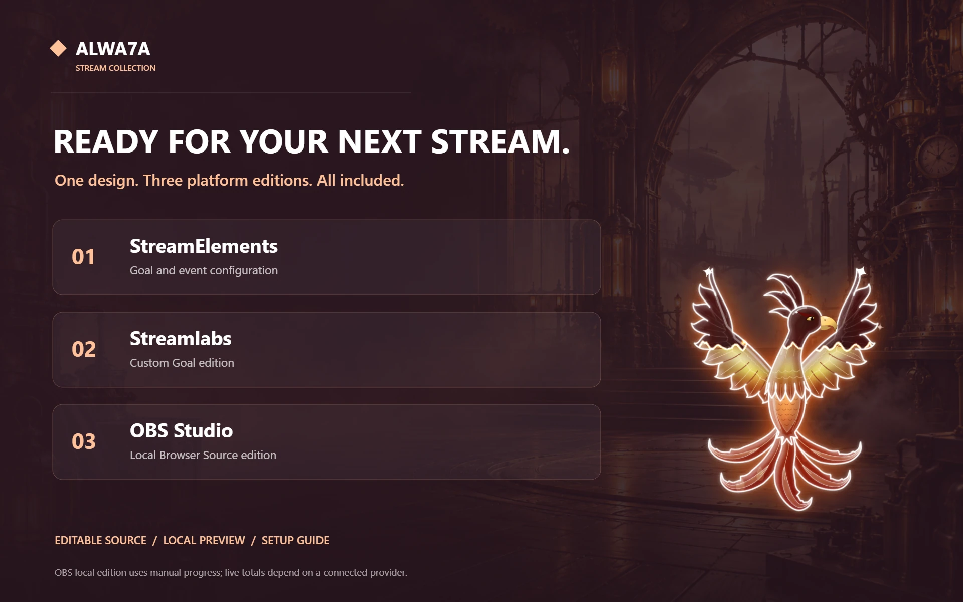Phoenix — Included features and setup