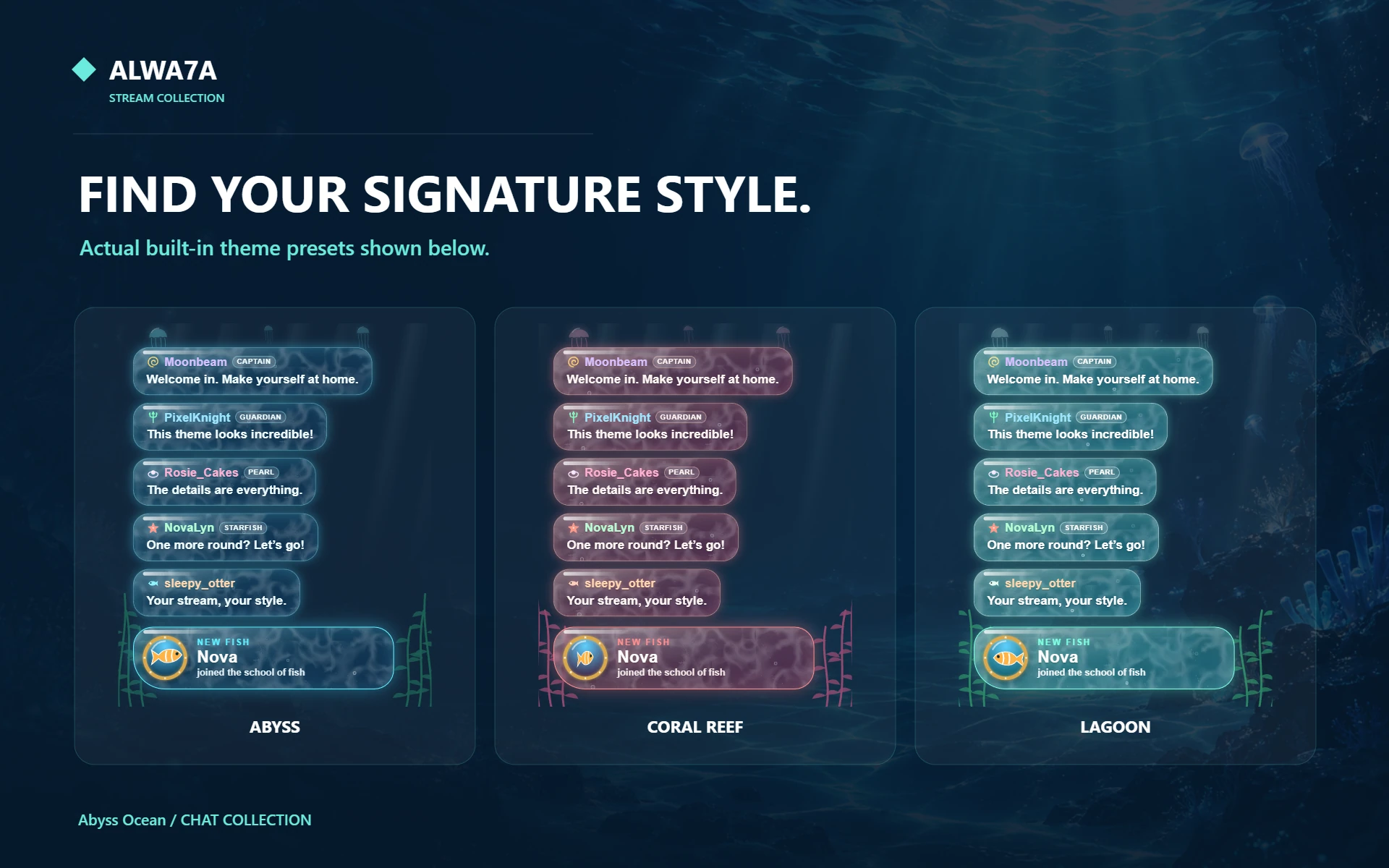Abyss Ocean — Actual design details