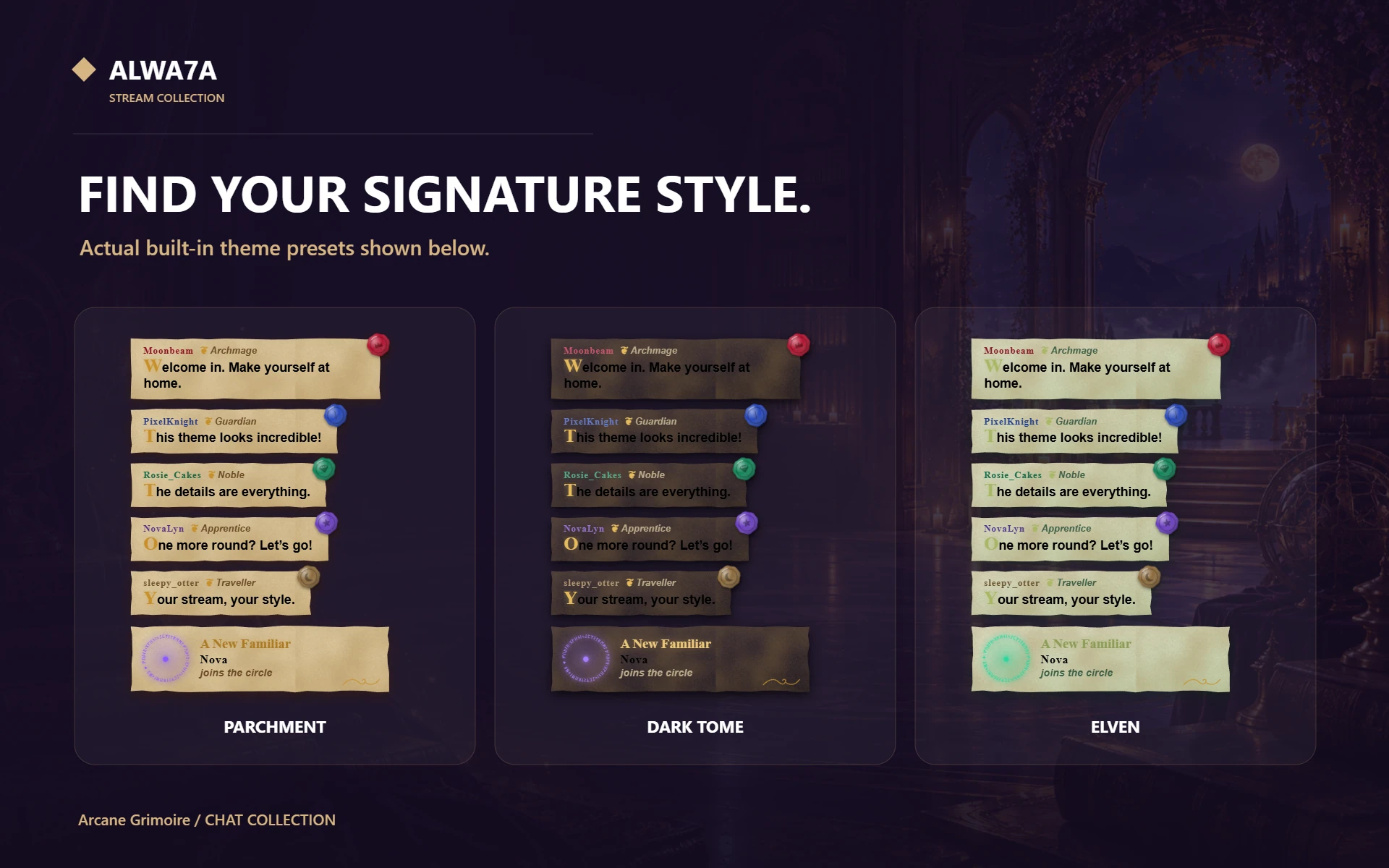 Arcane Grimoire — Actual design details