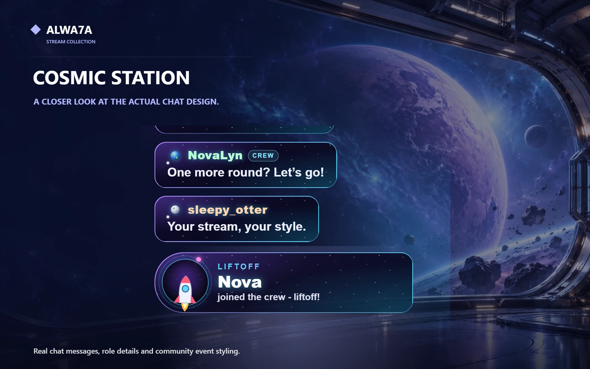 Cosmic Station — Actual product close-up