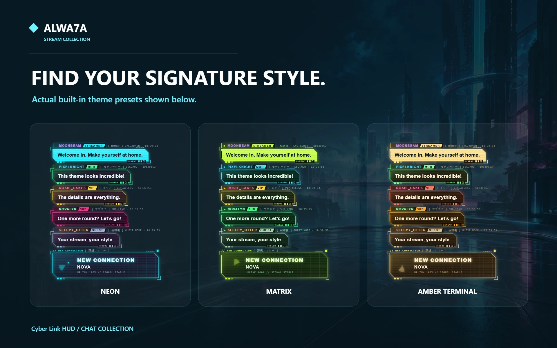 Cyber Link HUD — Actual design details