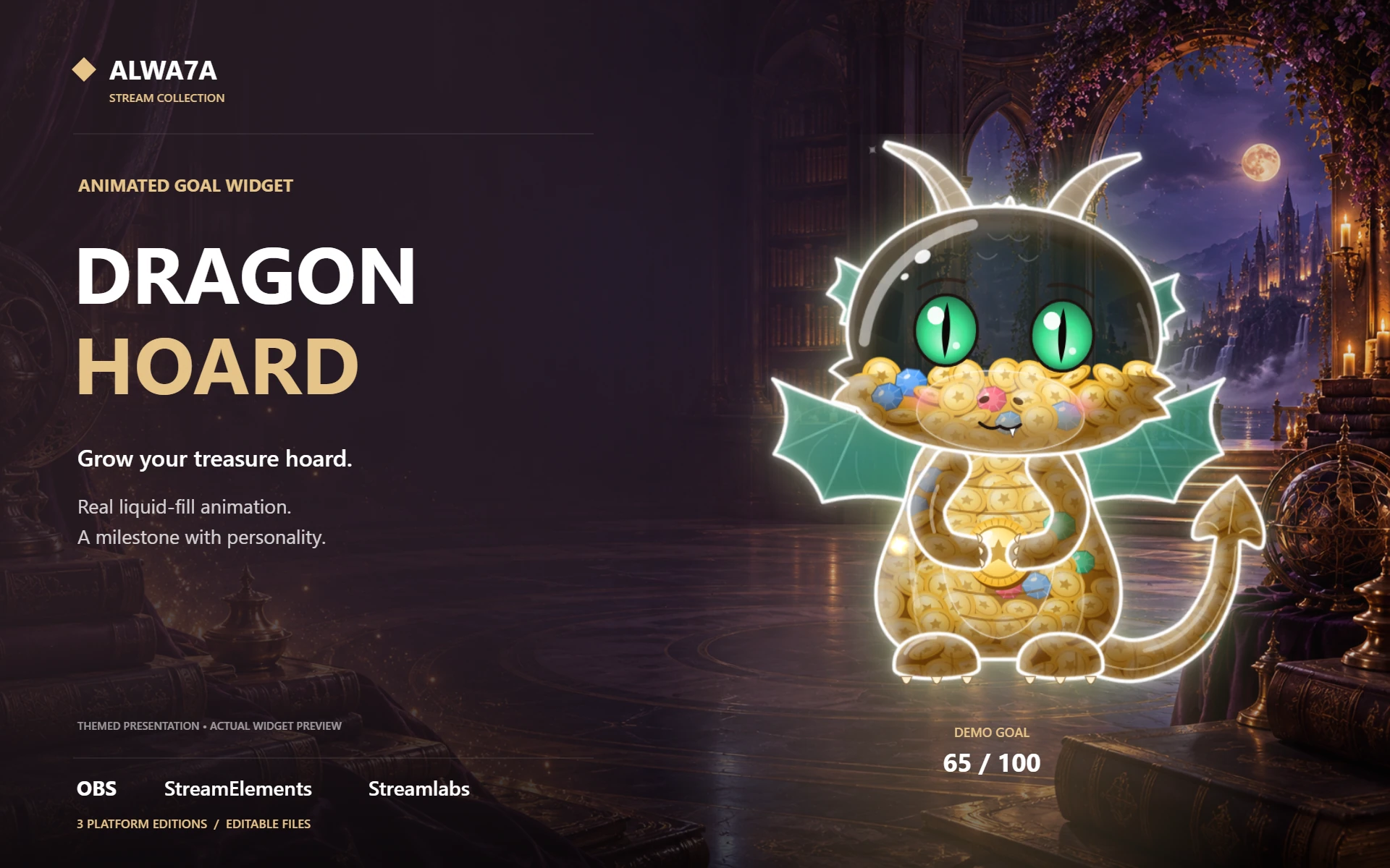 Dragon Hoard — Animated Goal Widget