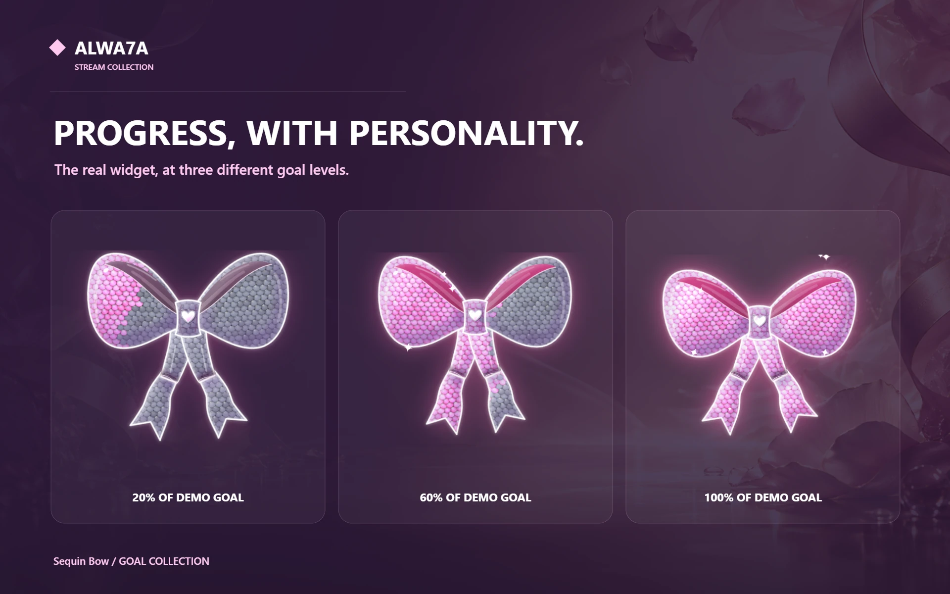 Sequin Bow — Actual design details