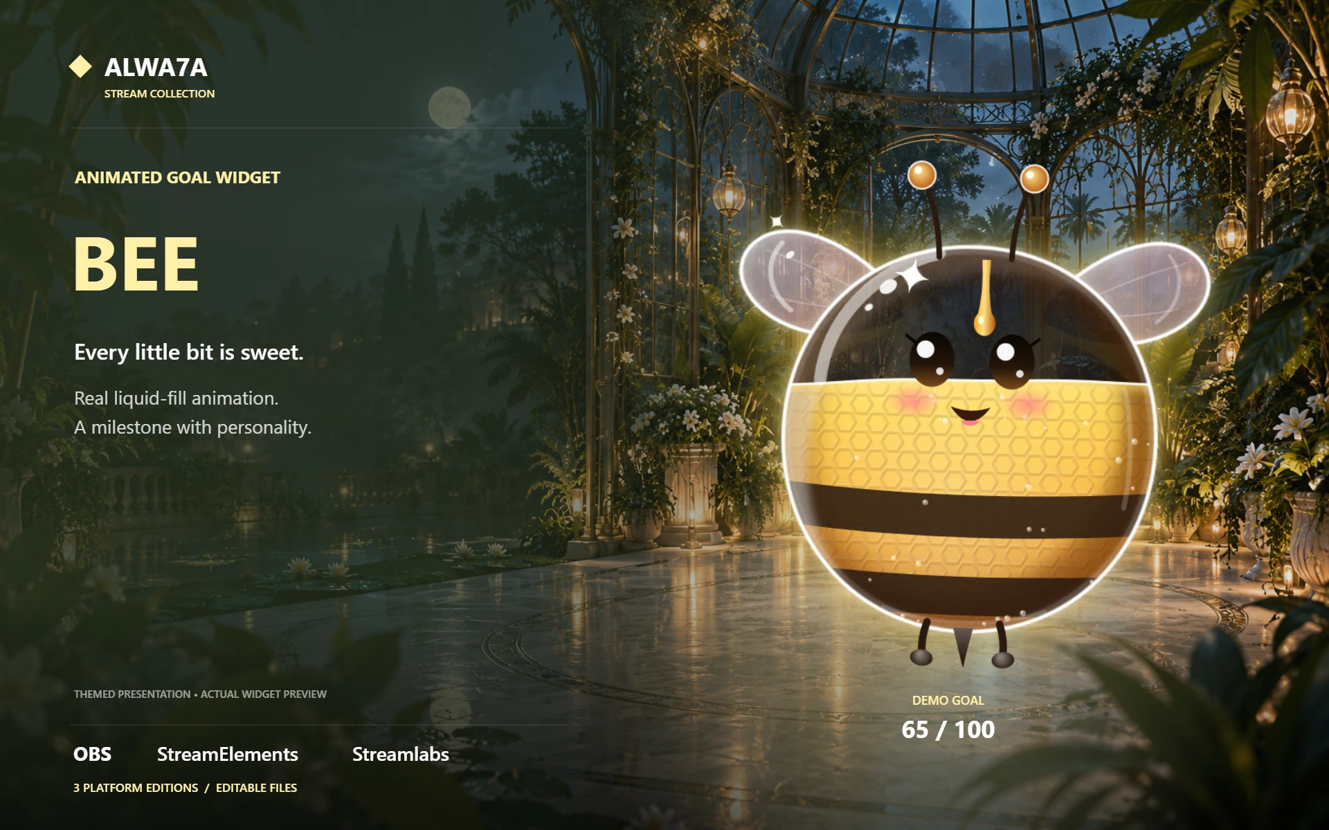 Bee — Animated Goal Widget
