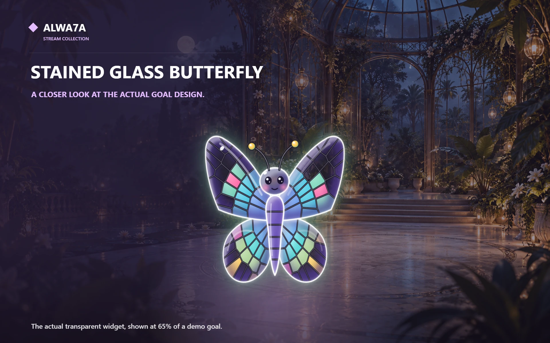 Stained Glass Butterfly — Actual product close-up