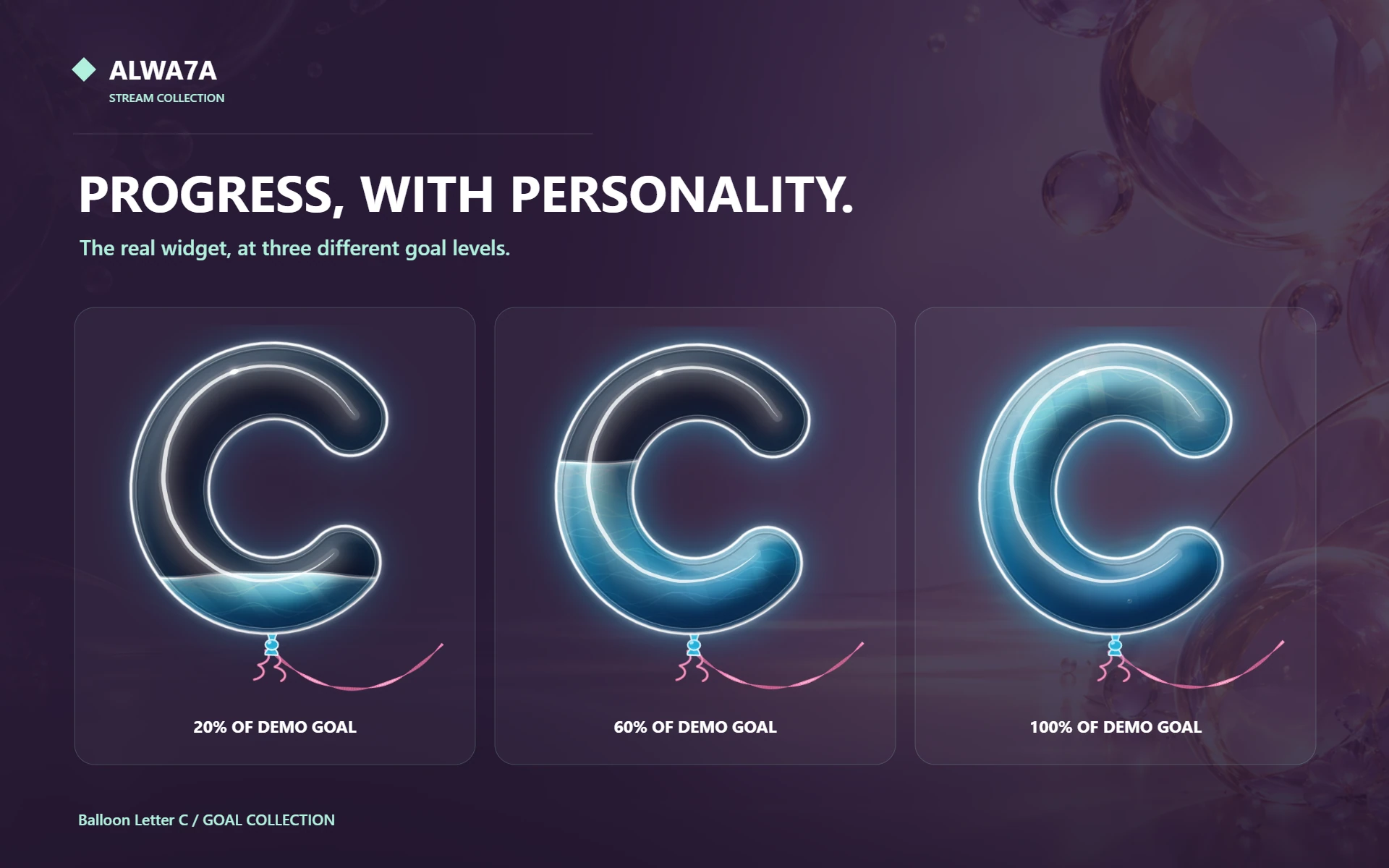 Balloon Letter C — Actual design details