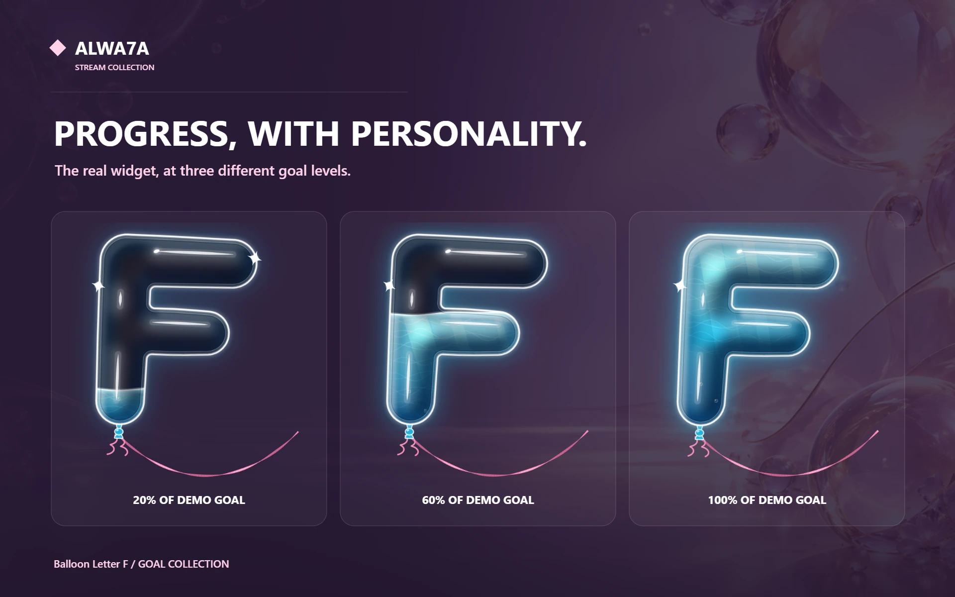 Balloon Letter F — Actual design details