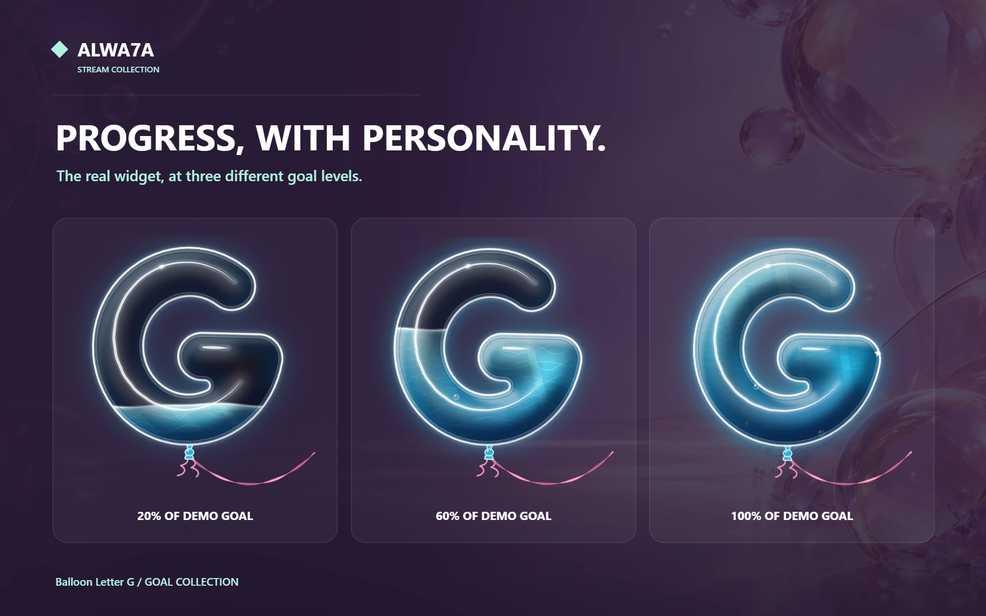 Balloon Letter G — Actual design details