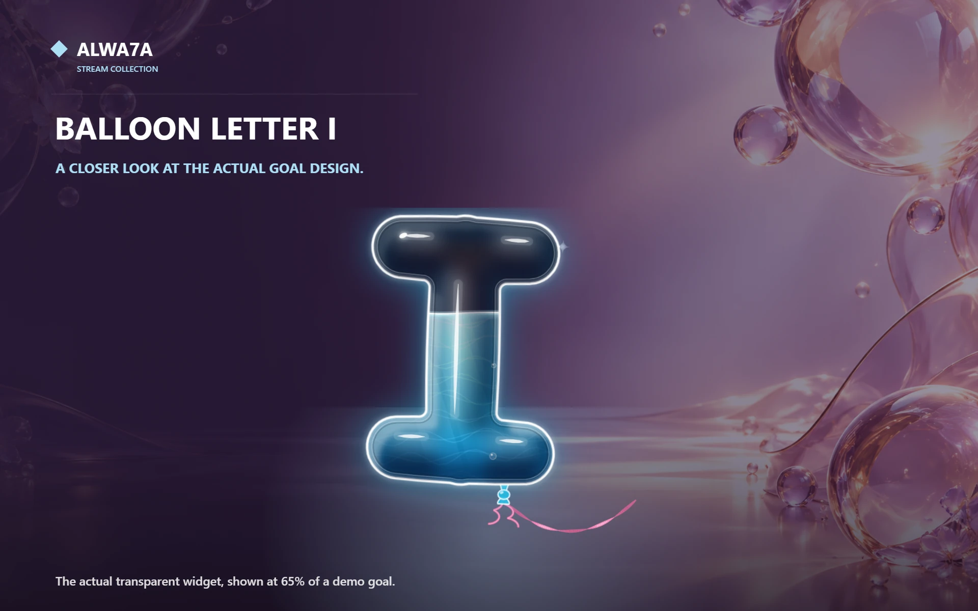 Balloon Letter I — Actual product close-up