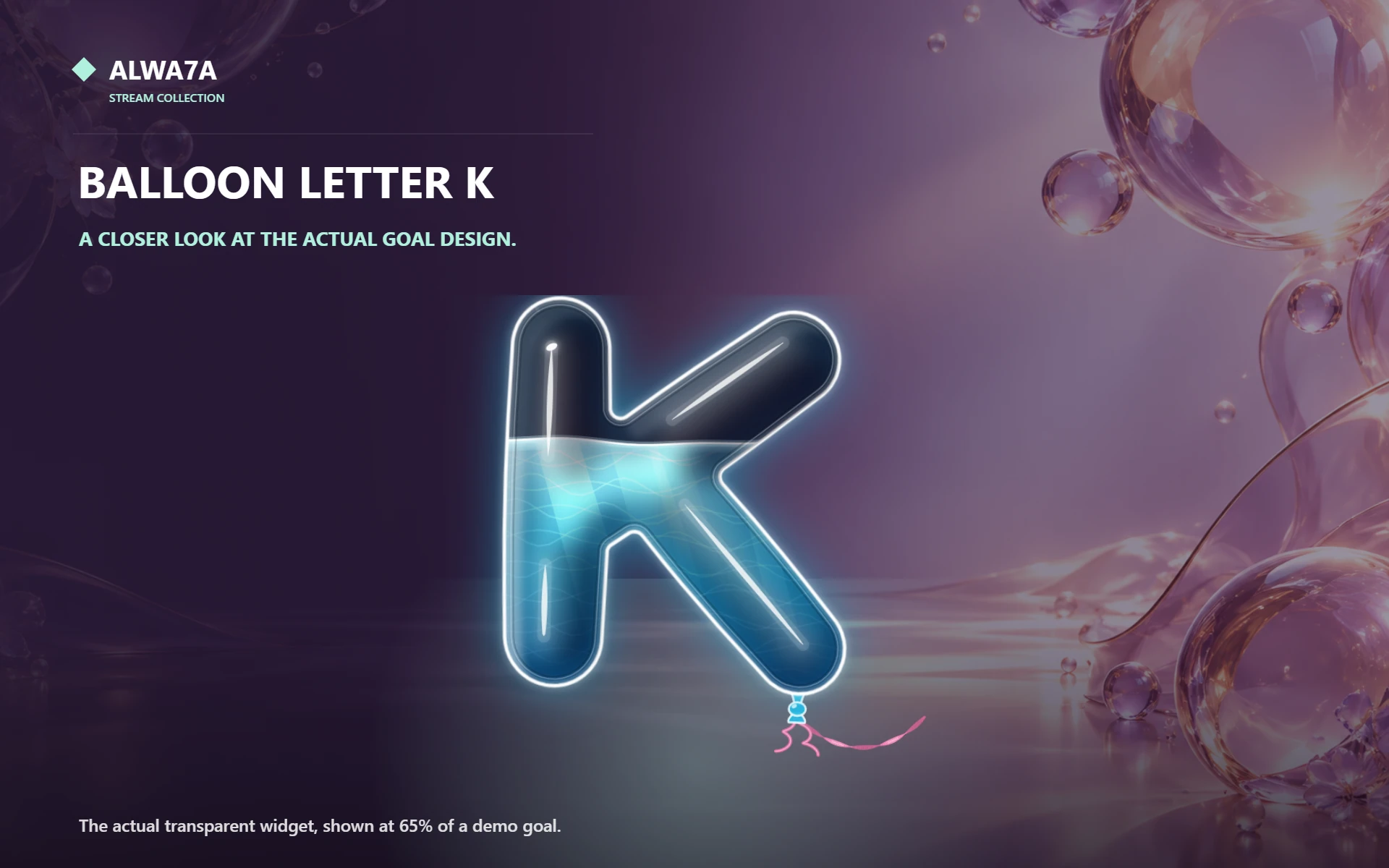 Balloon Letter K — Actual product close-up
