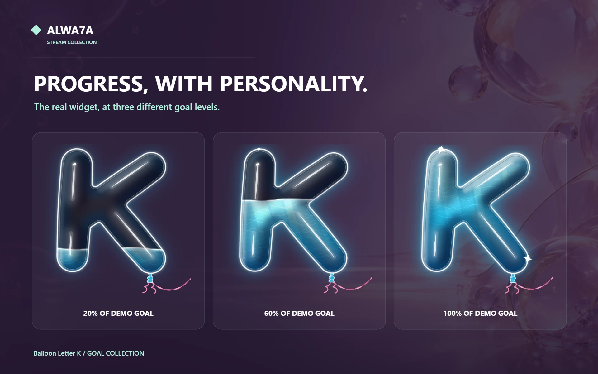 Balloon Letter K — Actual design details