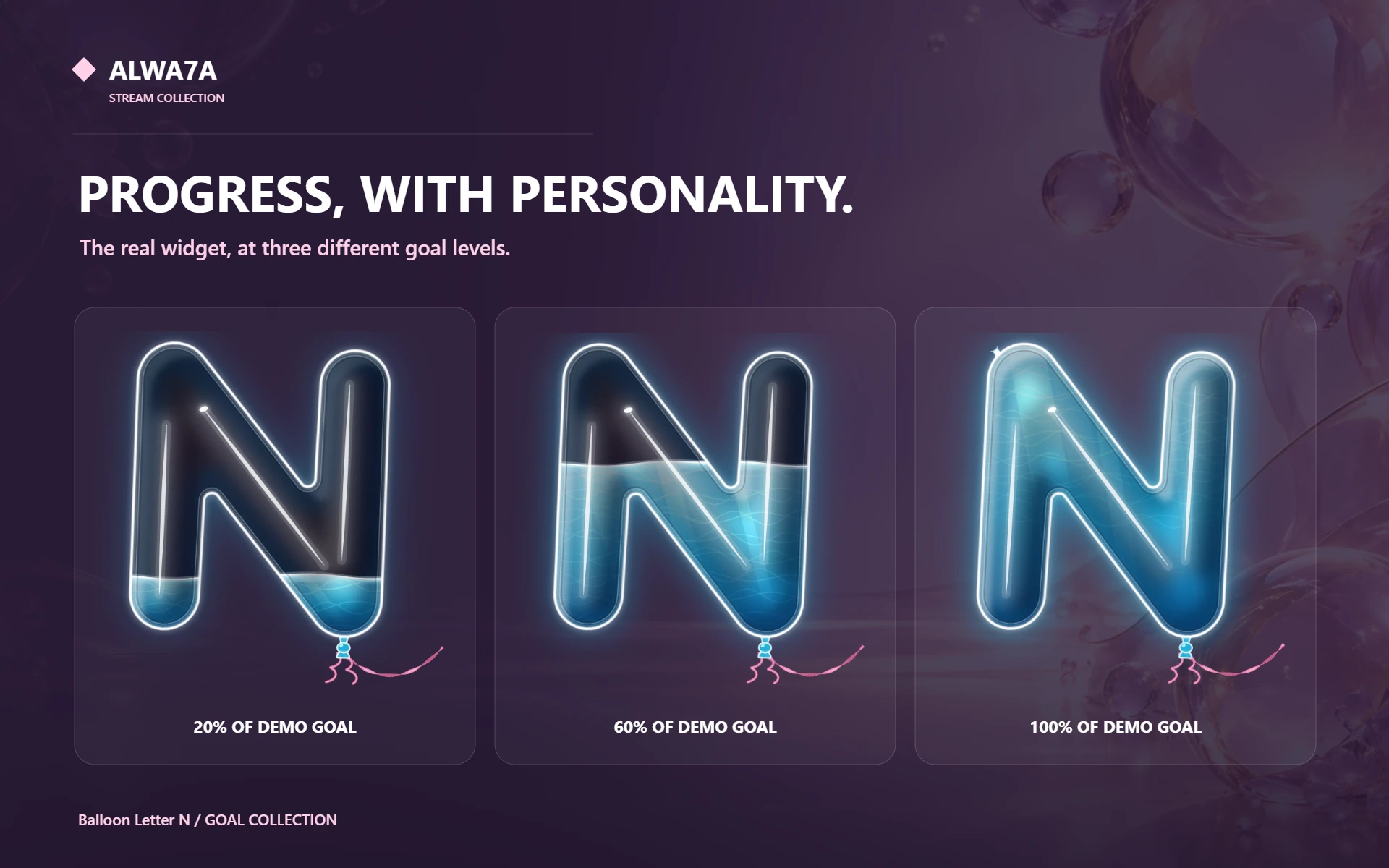 Balloon Letter N — Actual design details