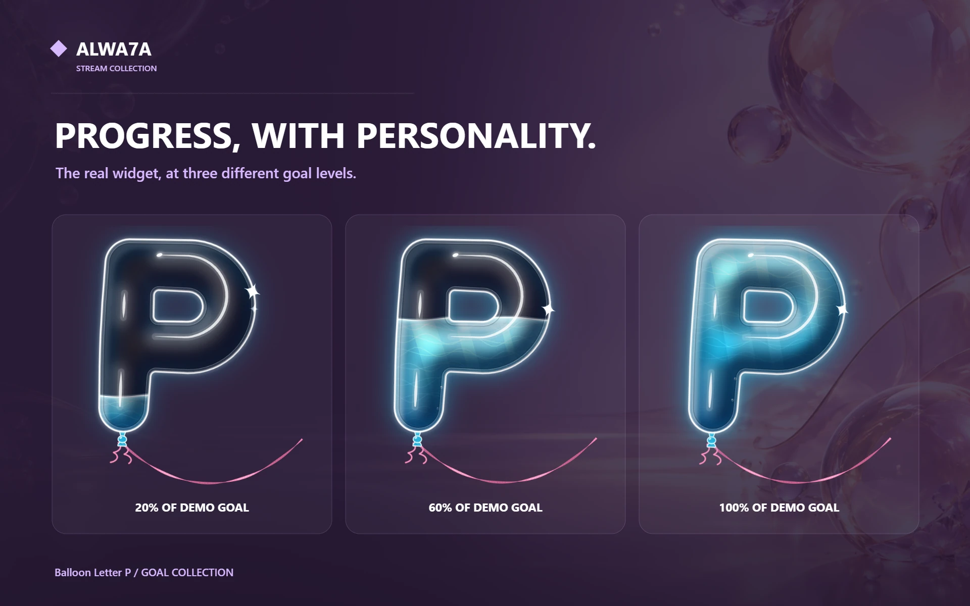 Balloon Letter P — Actual design details