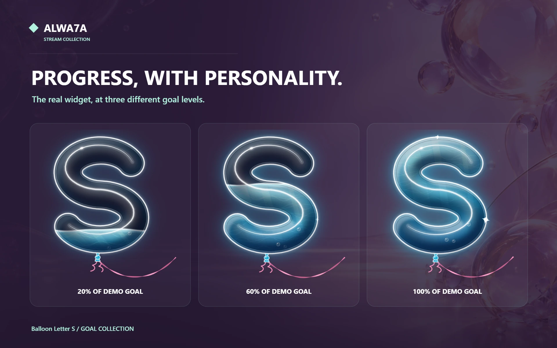 Balloon Letter S — Actual design details