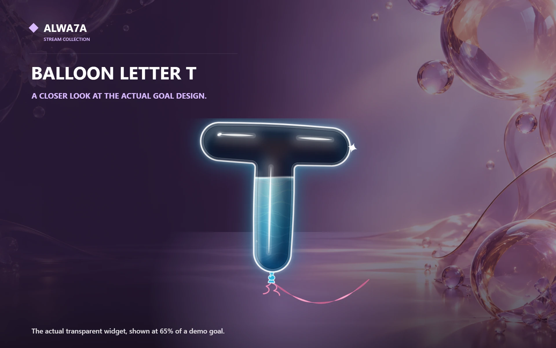 Balloon Letter T — Actual product close-up