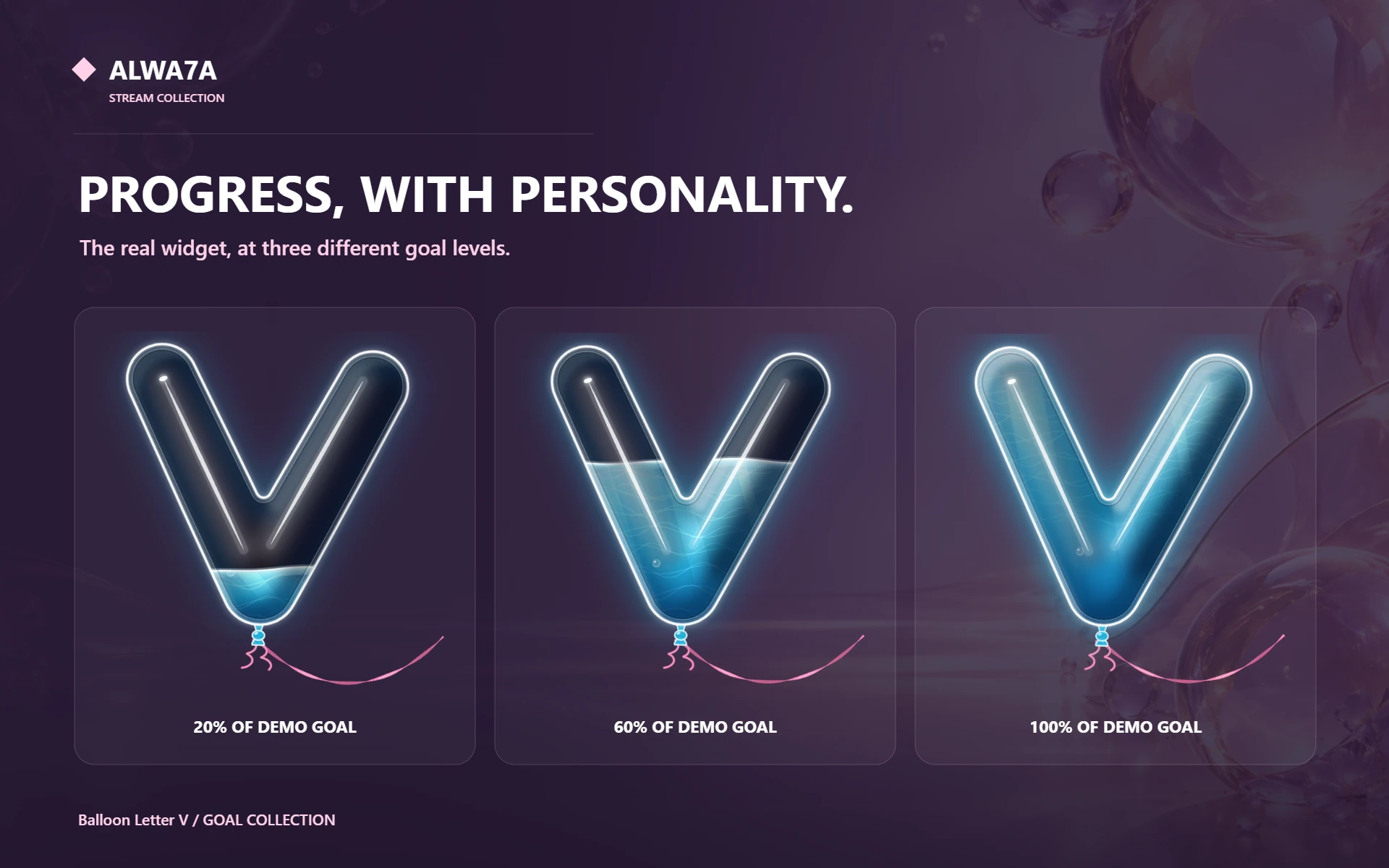 Balloon Letter V — Actual design details
