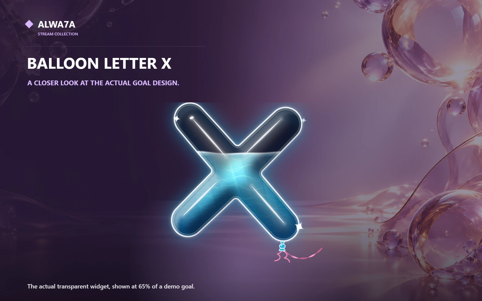 Balloon Letter X — Actual product close-up