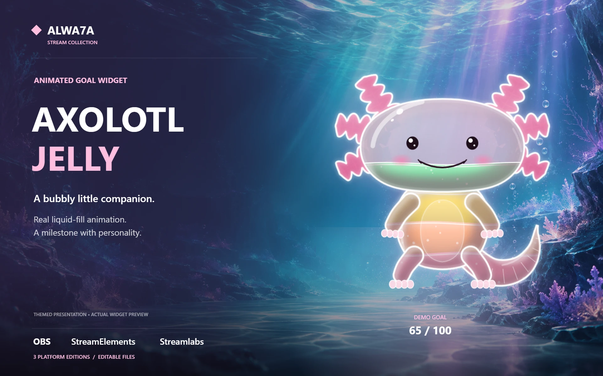 Axolotl Jelly — Animated Goal Widget