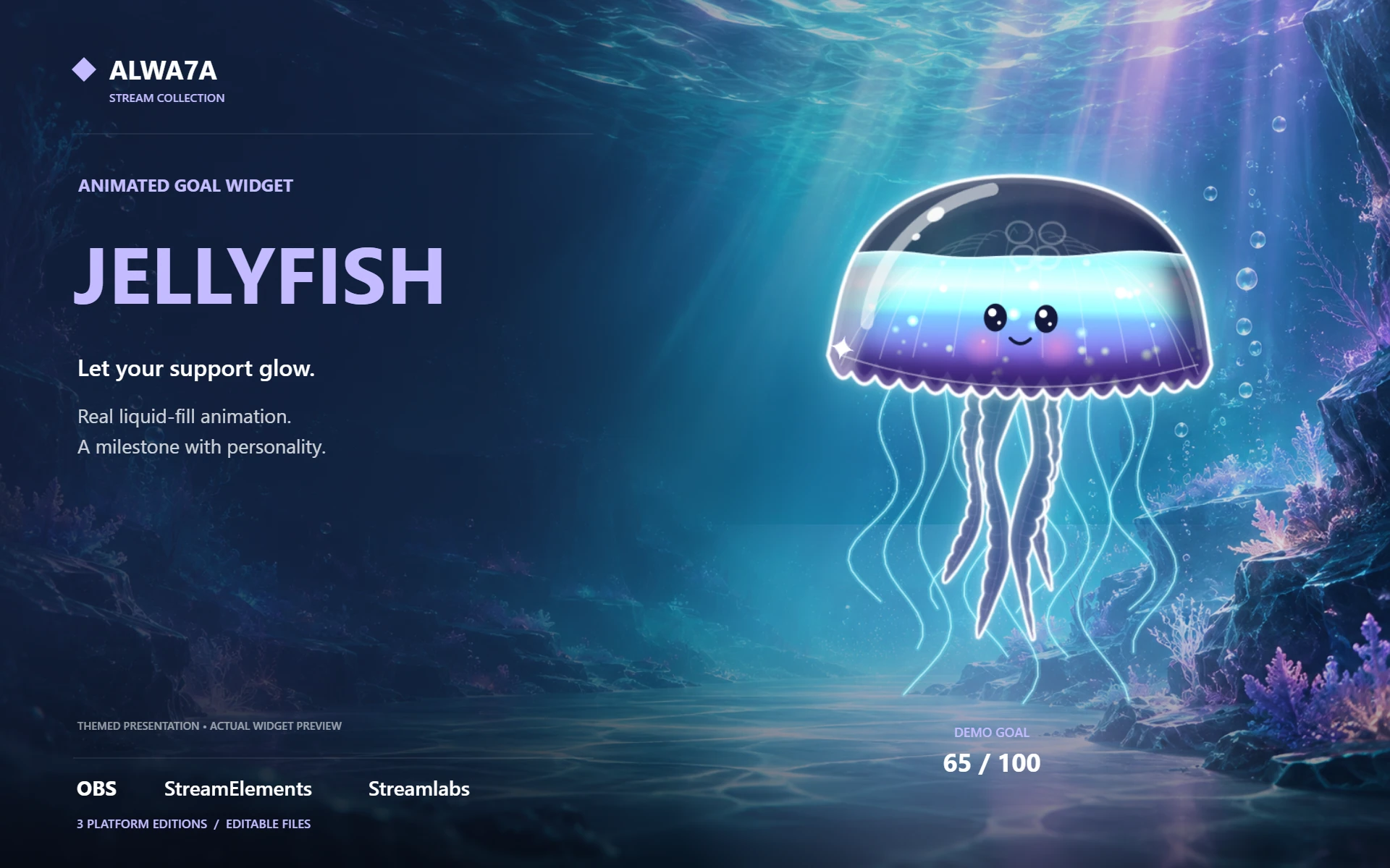 Jellyfish — Animated Goal Widget