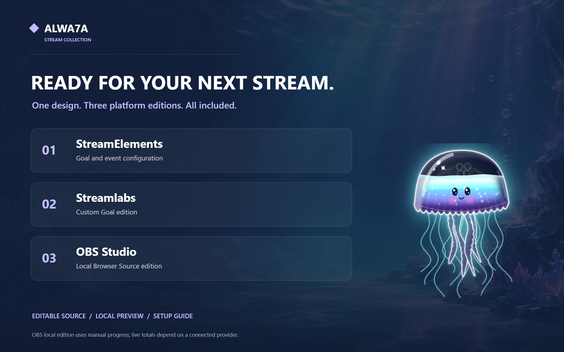 Jellyfish — Included features and setup