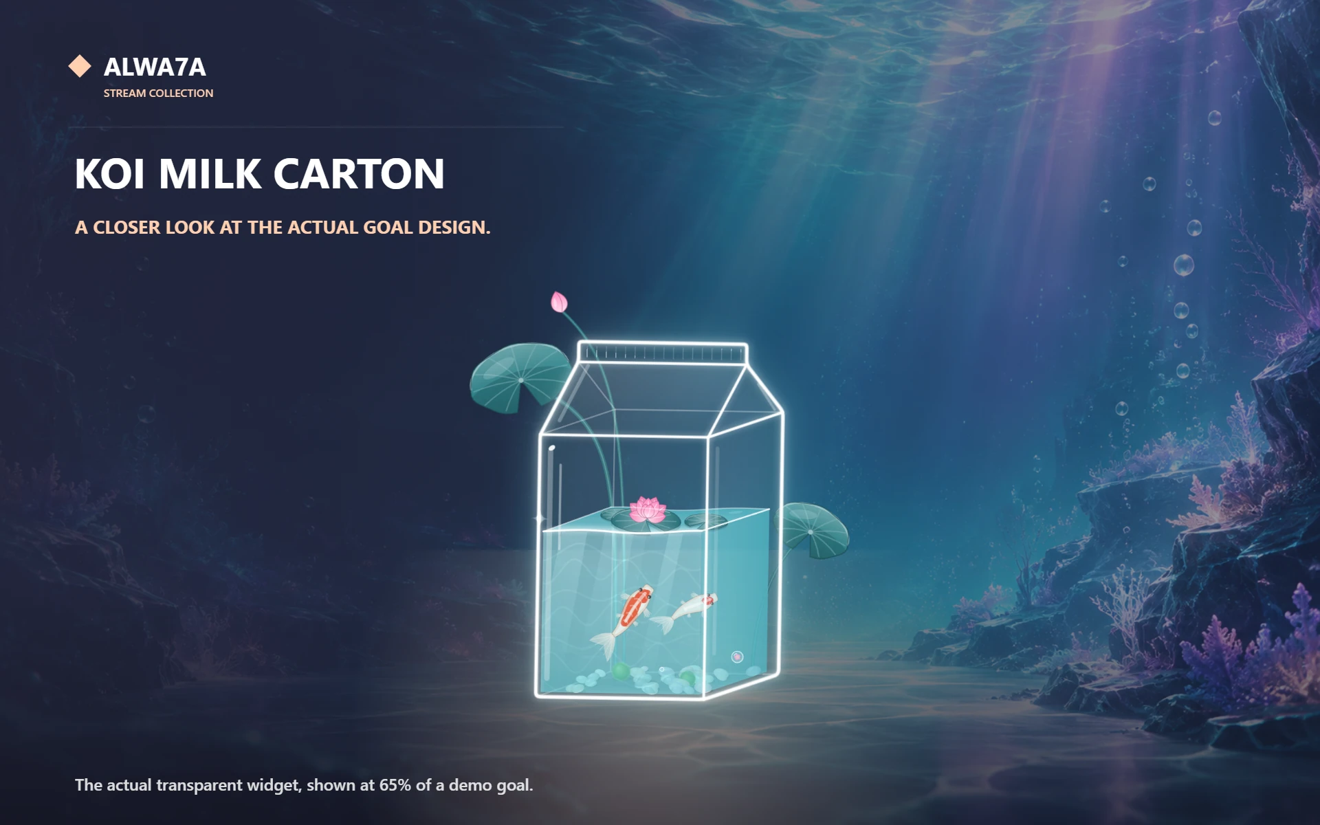 Koi Milk Carton — Actual product close-up