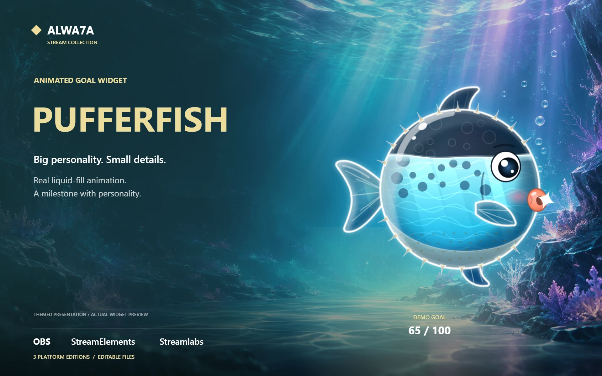 Pufferfish — Animated Goal Widget