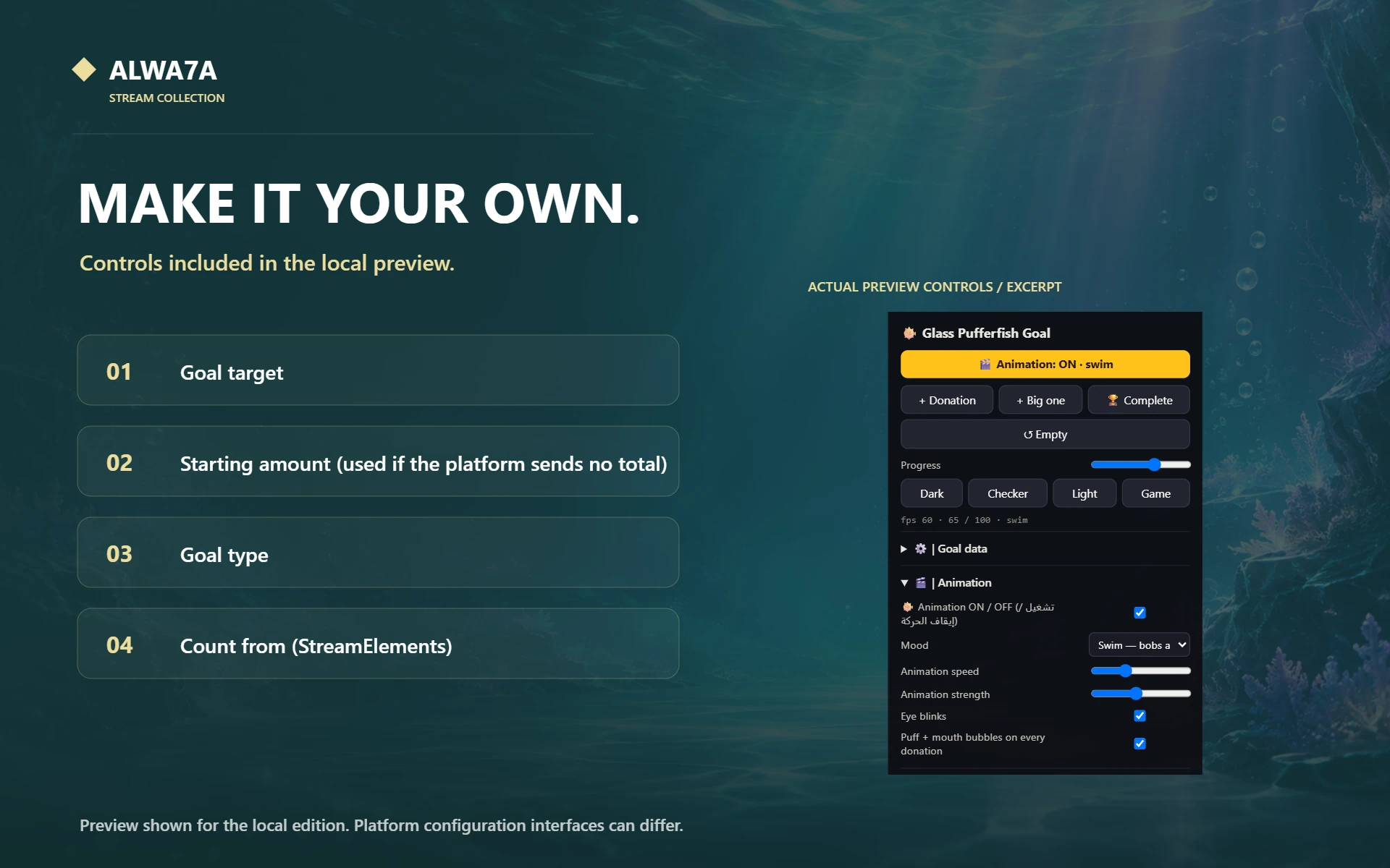 Pufferfish — Native preview customization controls
