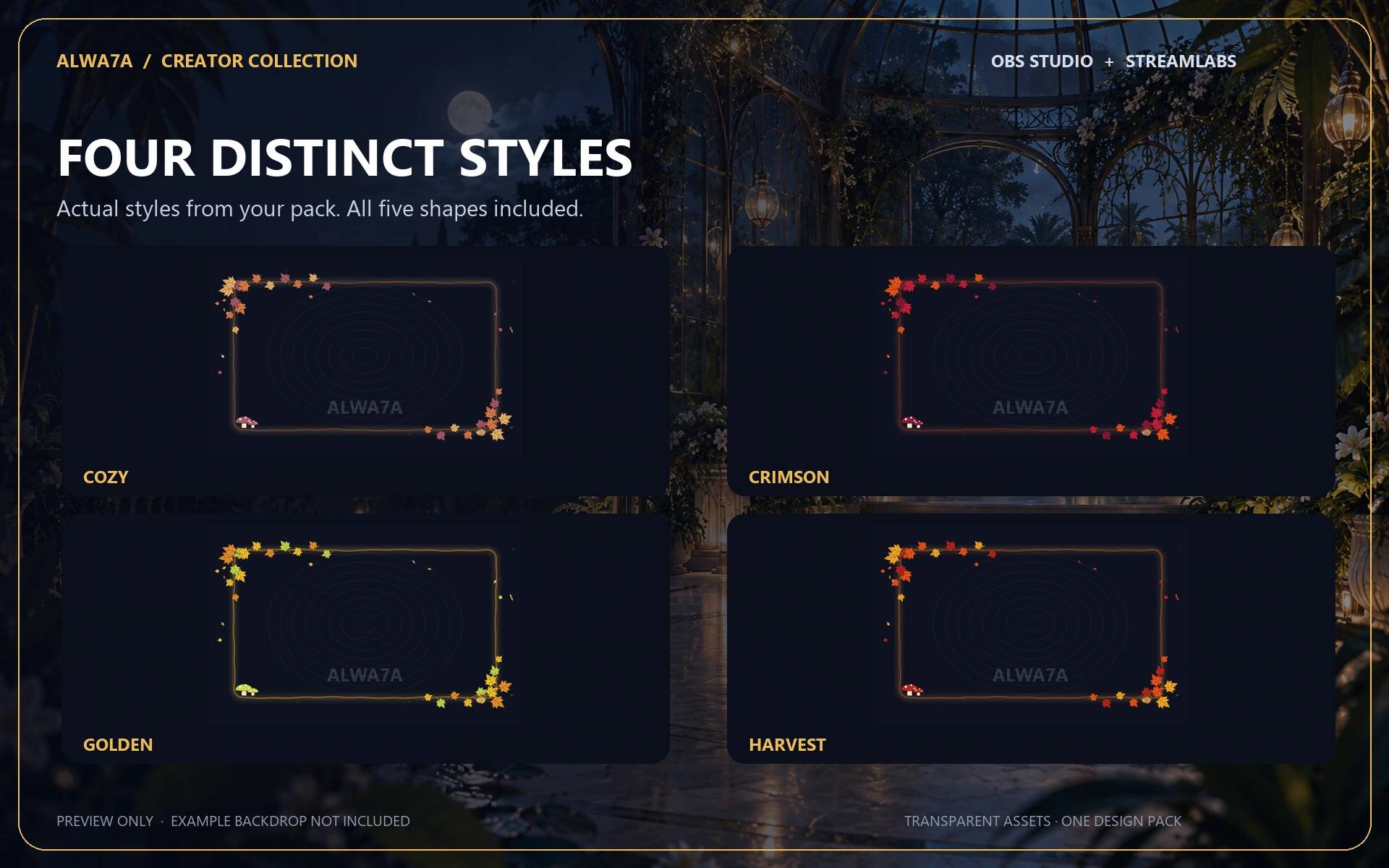Autumn Leaves — Animated Facecam Pack — Design details