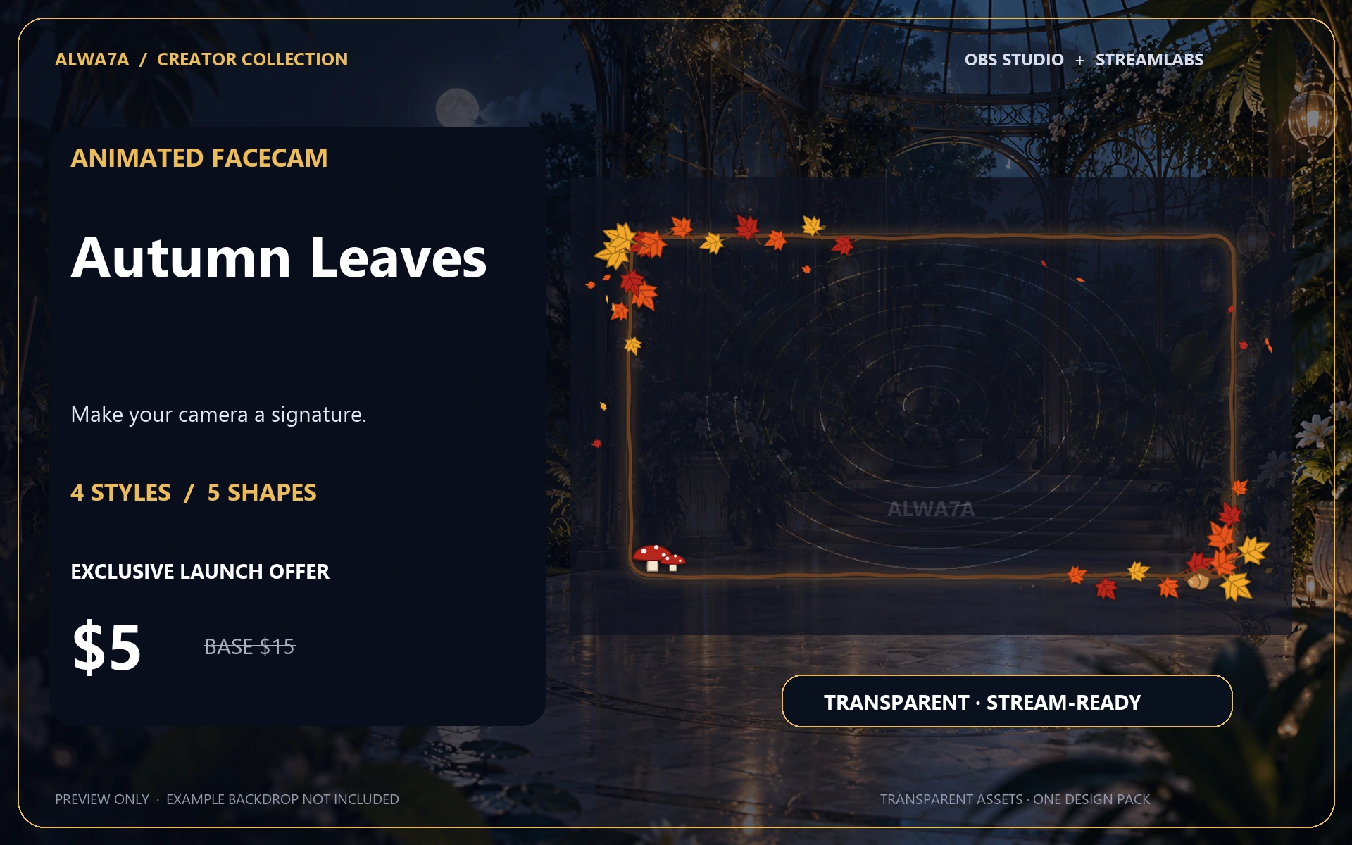 Autumn Leaves — Animated Facecam Pack