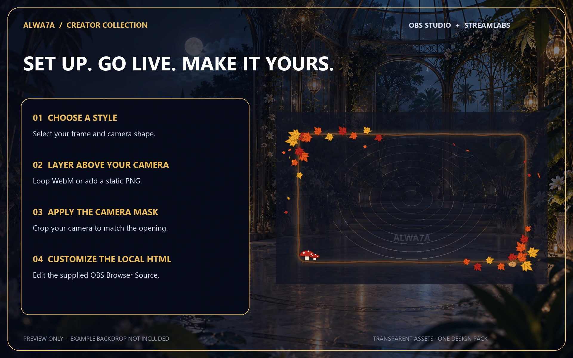 Autumn Leaves — Animated Facecam Pack — Design details