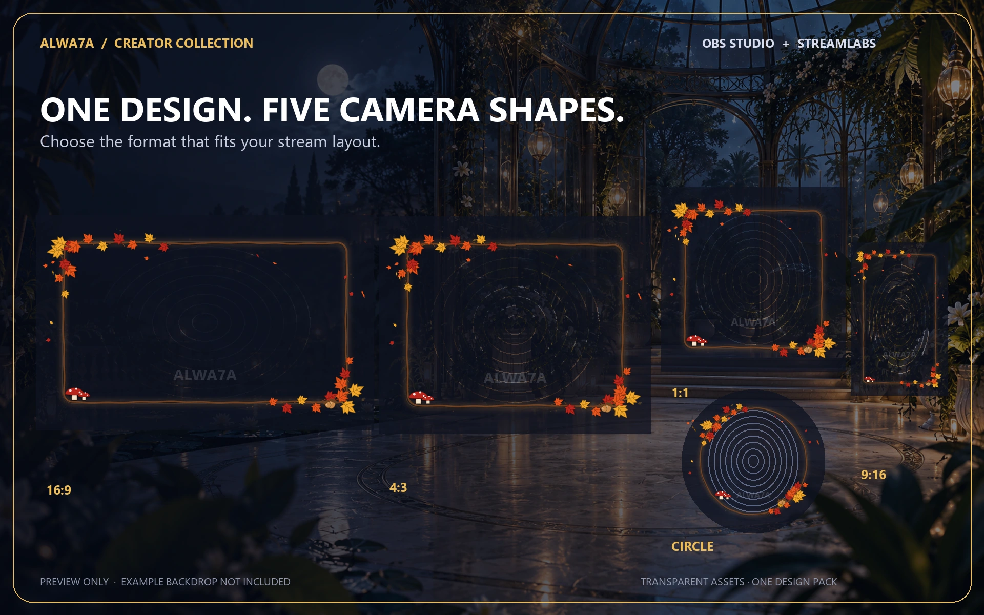 Autumn Leaves — Animated Facecam Pack — Design details