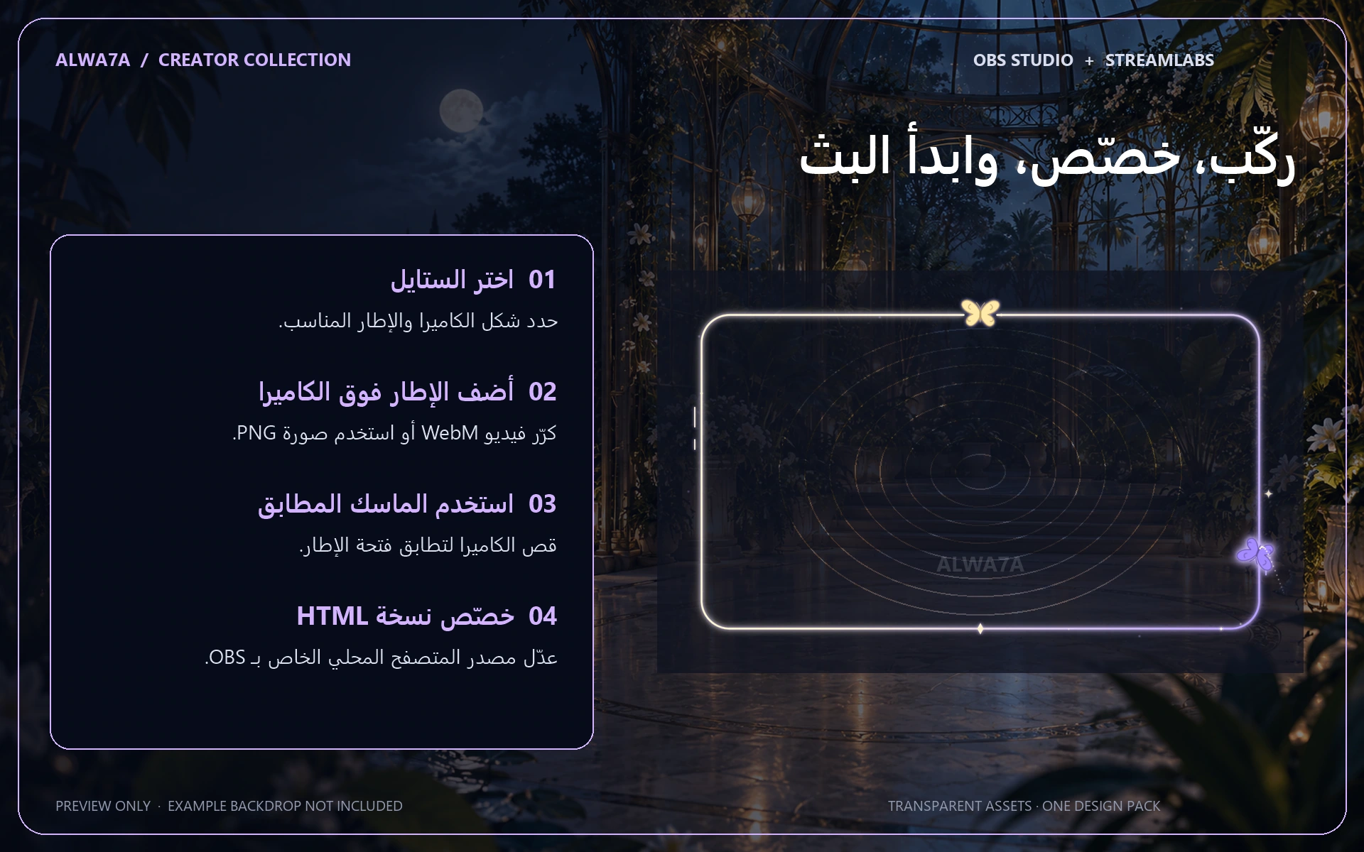 Butterfly Trail — Animated Facecam Pack — Design details