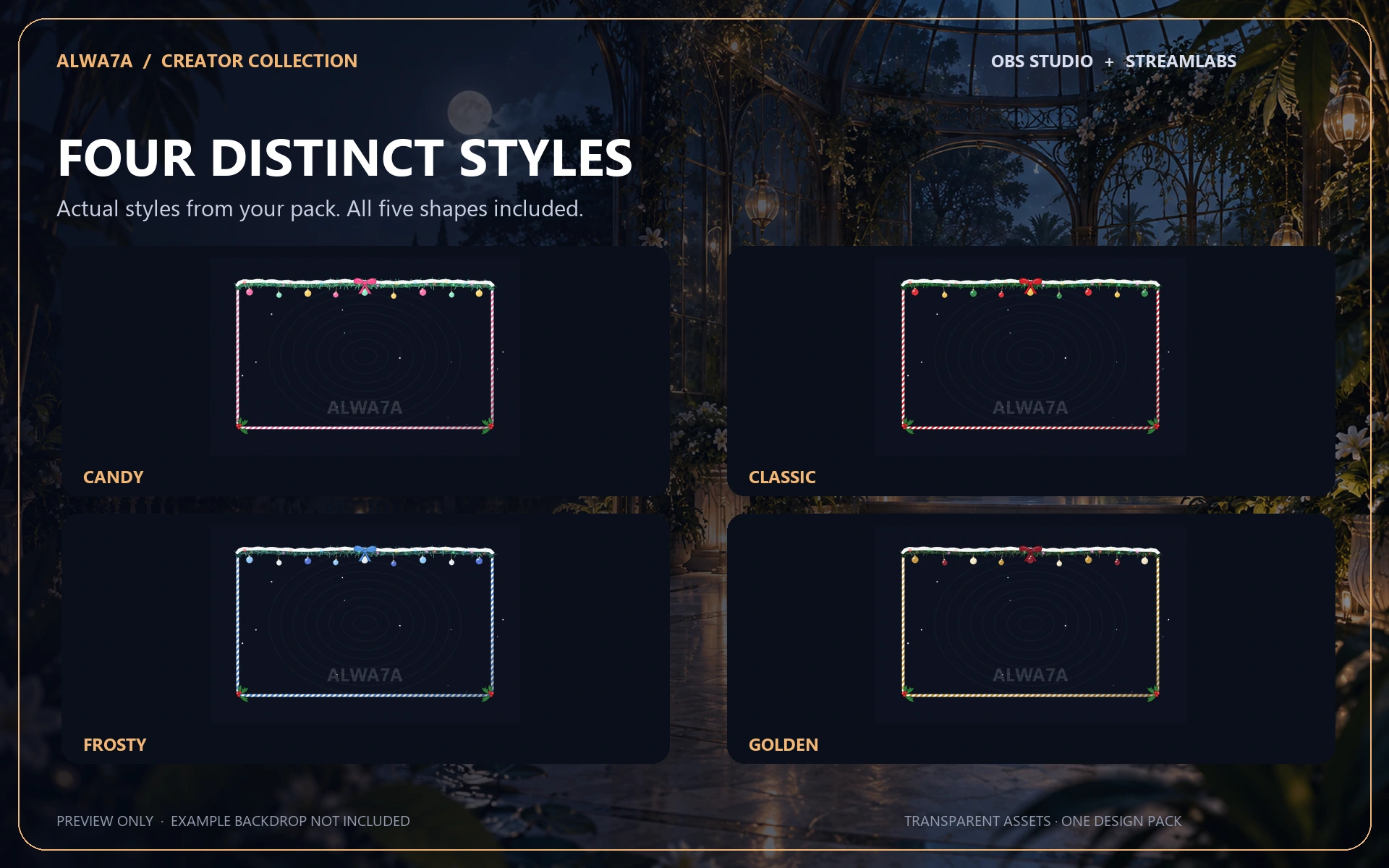 Christmas Garland — Animated Facecam Pack — Design details