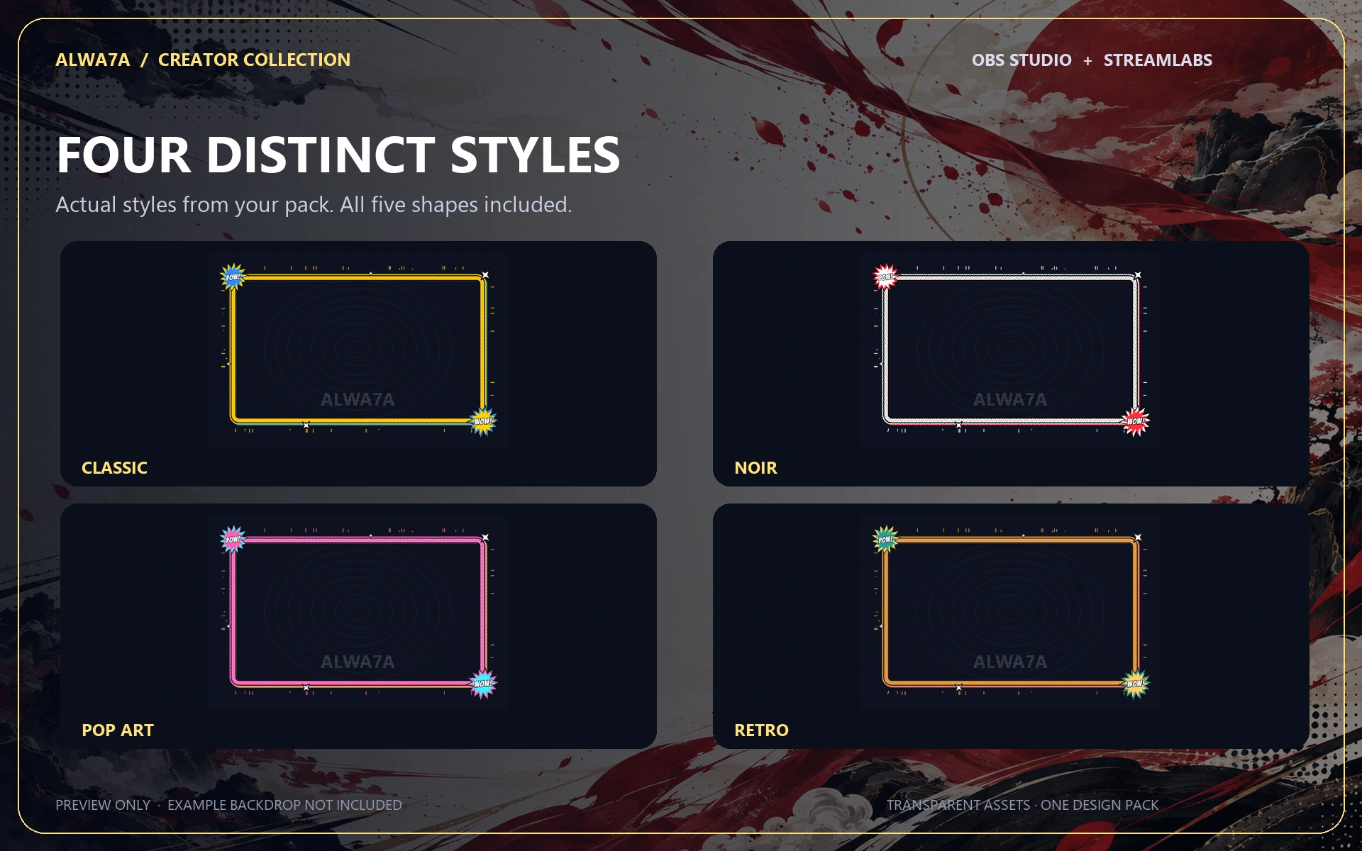 Comic Pop — Animated Facecam Pack — Design details