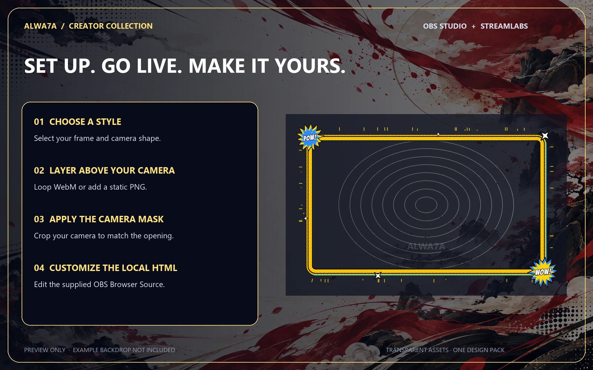 Comic Pop — Animated Facecam Pack — Design details