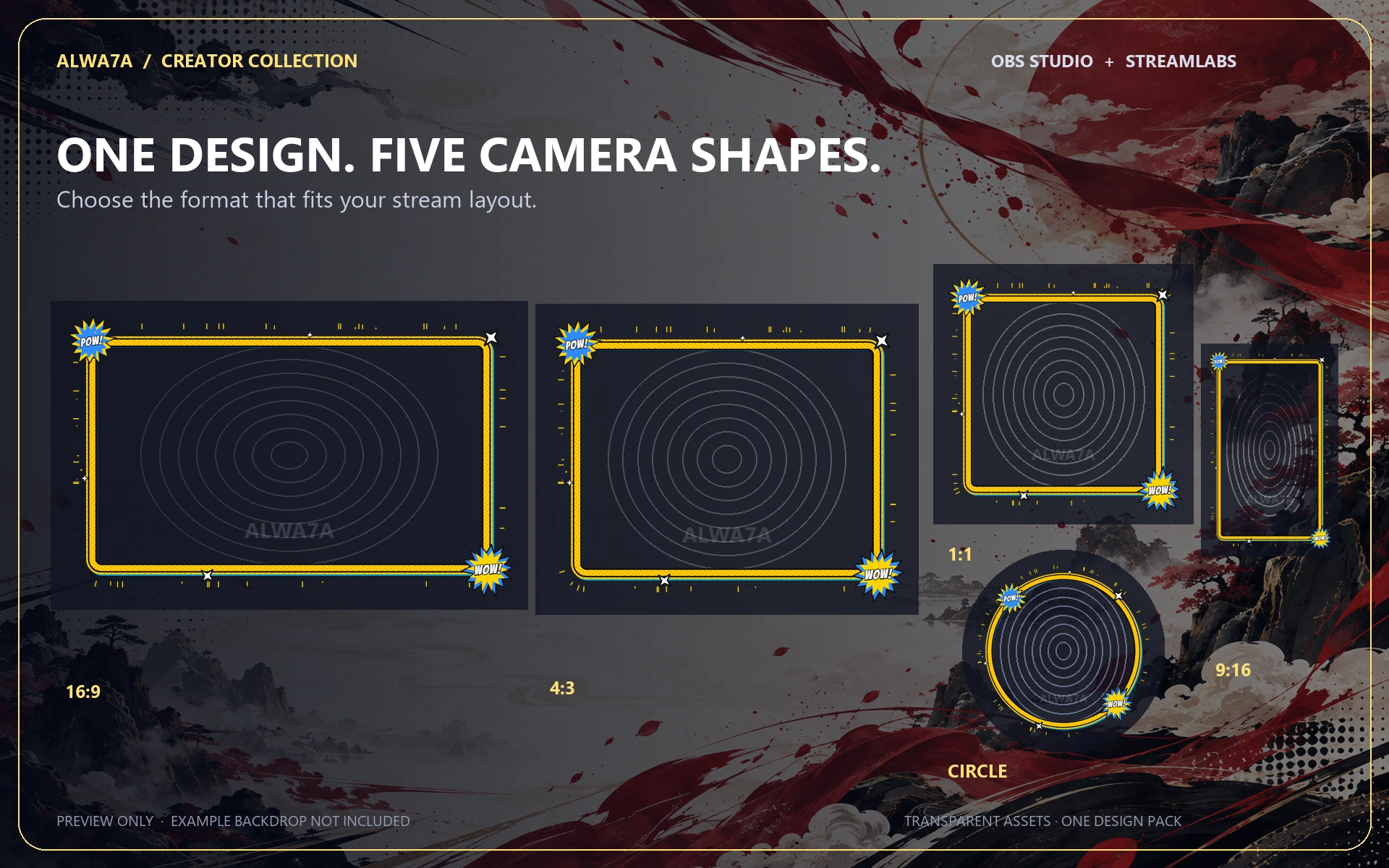 Comic Pop — Animated Facecam Pack — Design details