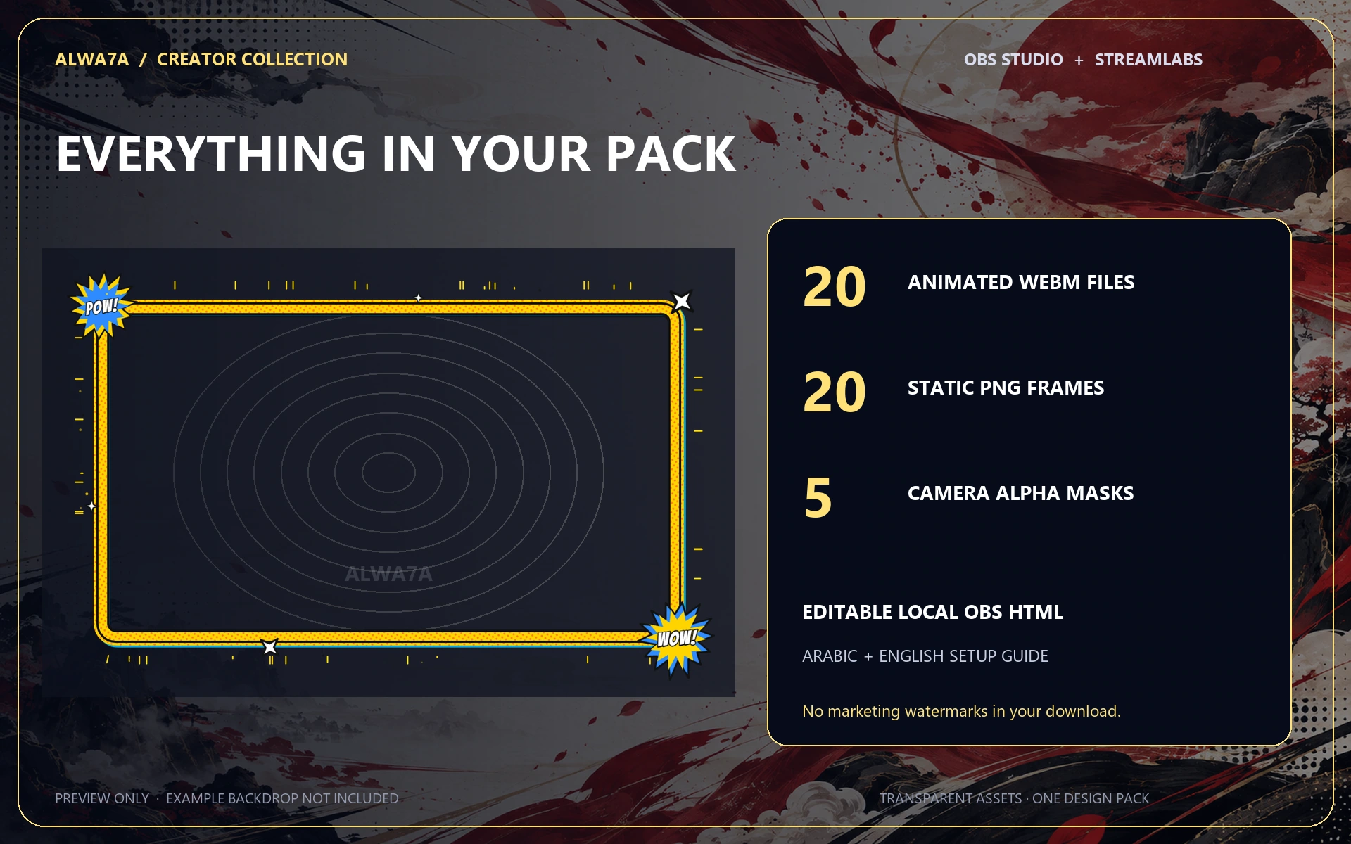 Comic Pop — Animated Facecam Pack — Design details