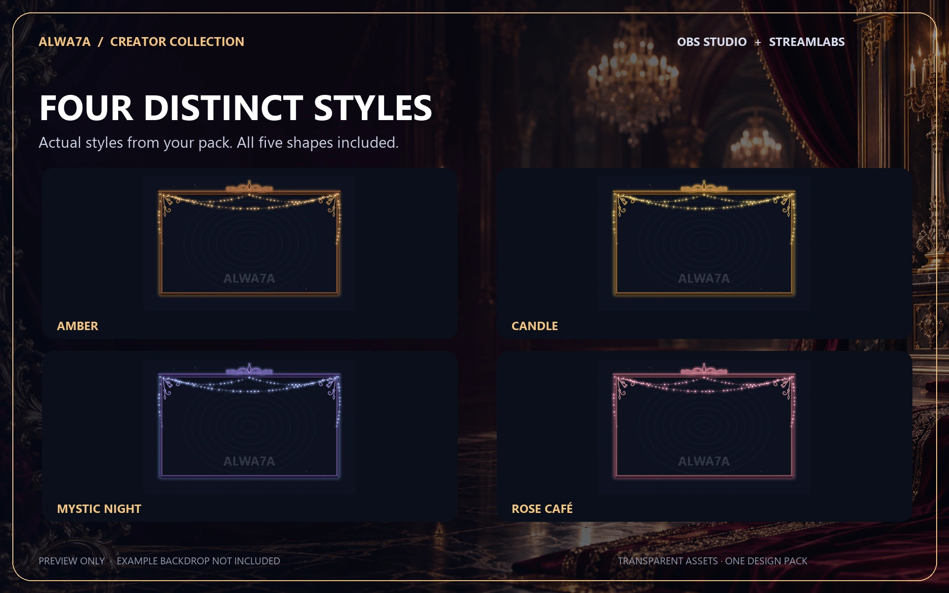 Cozy Tavern Lights — Animated Facecam Pack — Design details