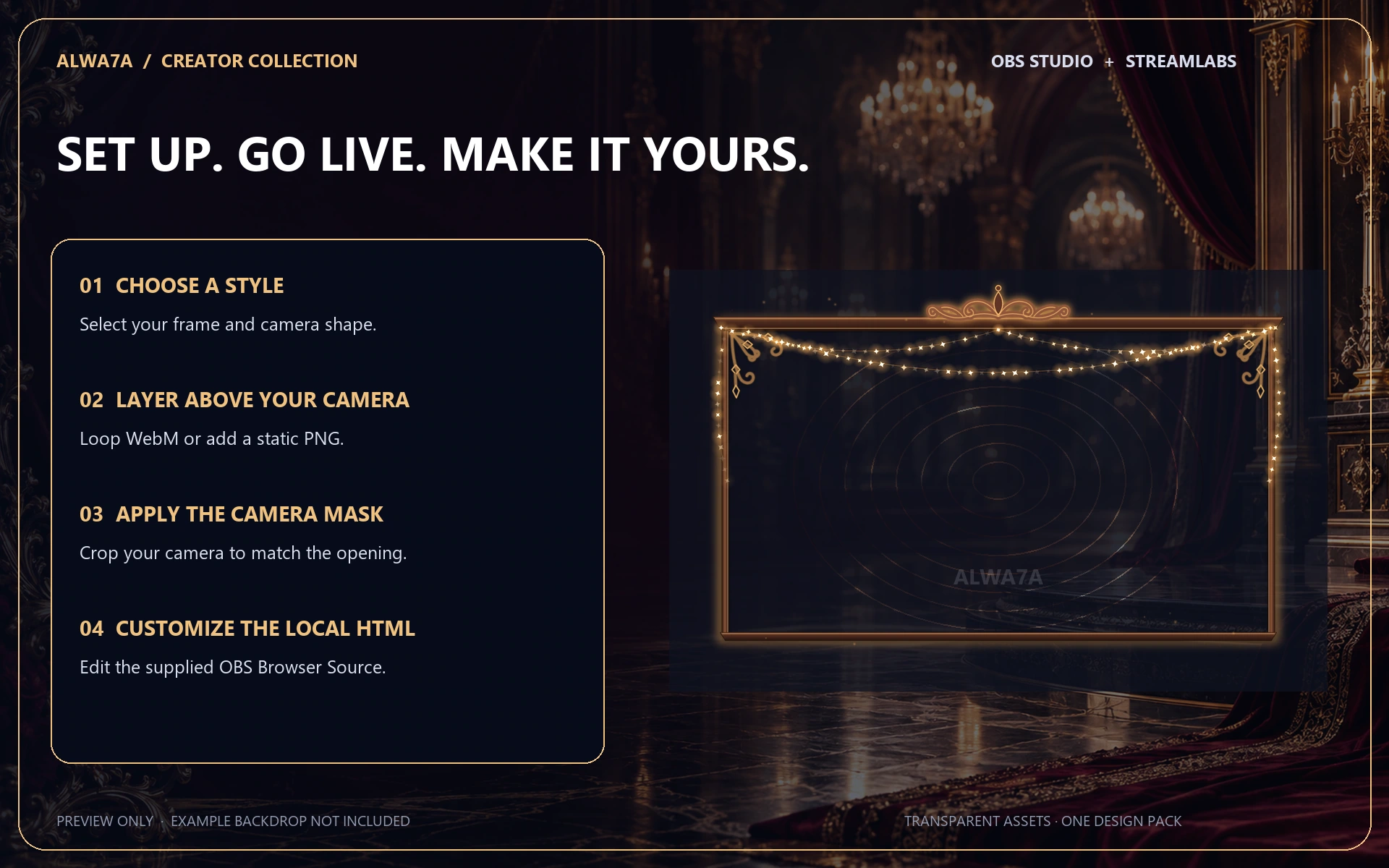 Cozy Tavern Lights — Animated Facecam Pack — Design details