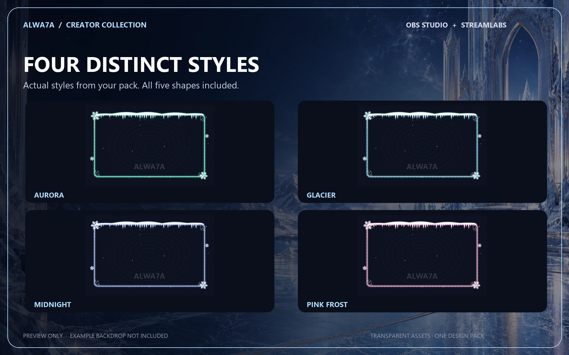 Frost Crystal — Animated Facecam Pack — Design details