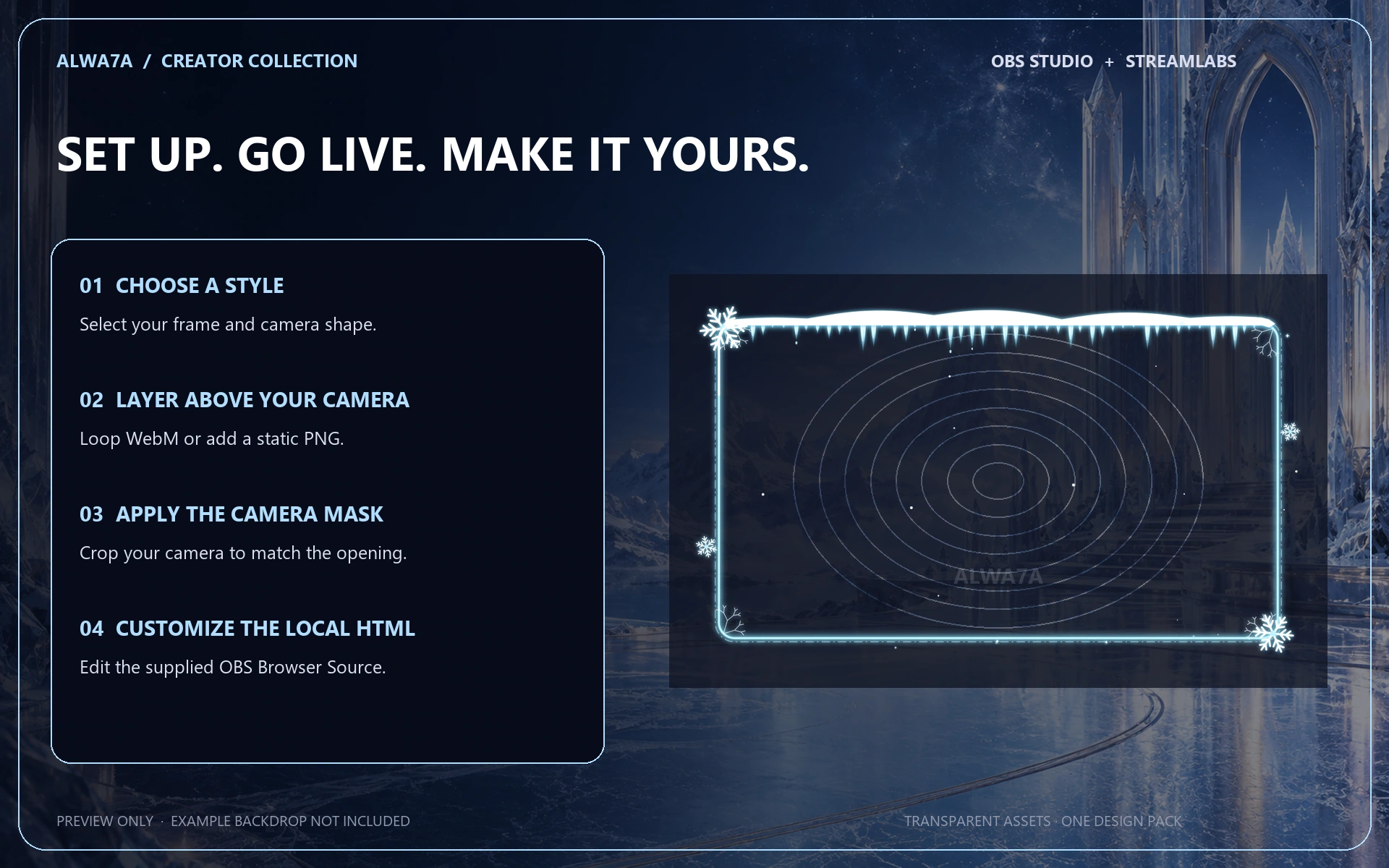 Frost Crystal — Animated Facecam Pack — Design details